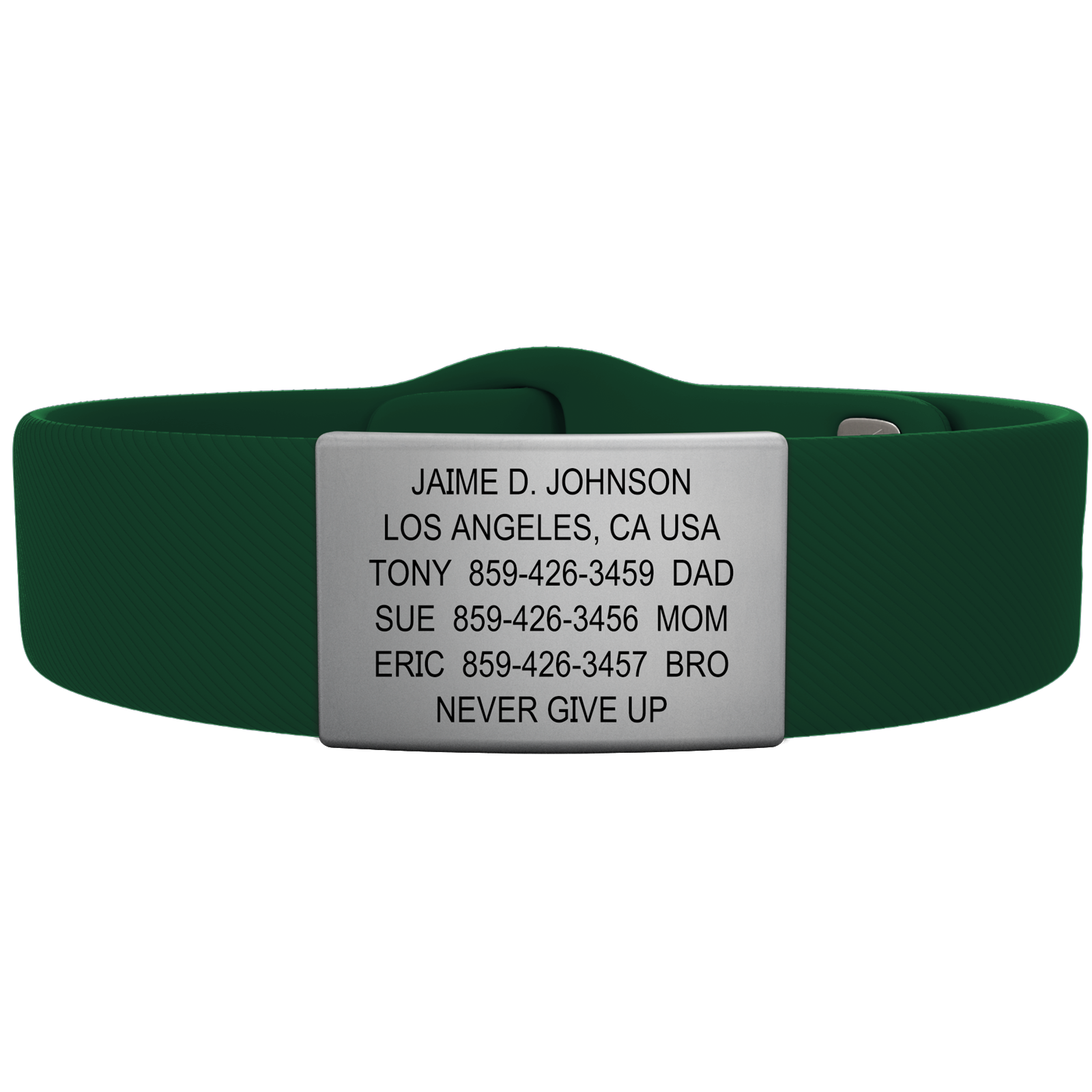 The Wrist ID Elite 19mm Slate Silicone Pin-Tuck