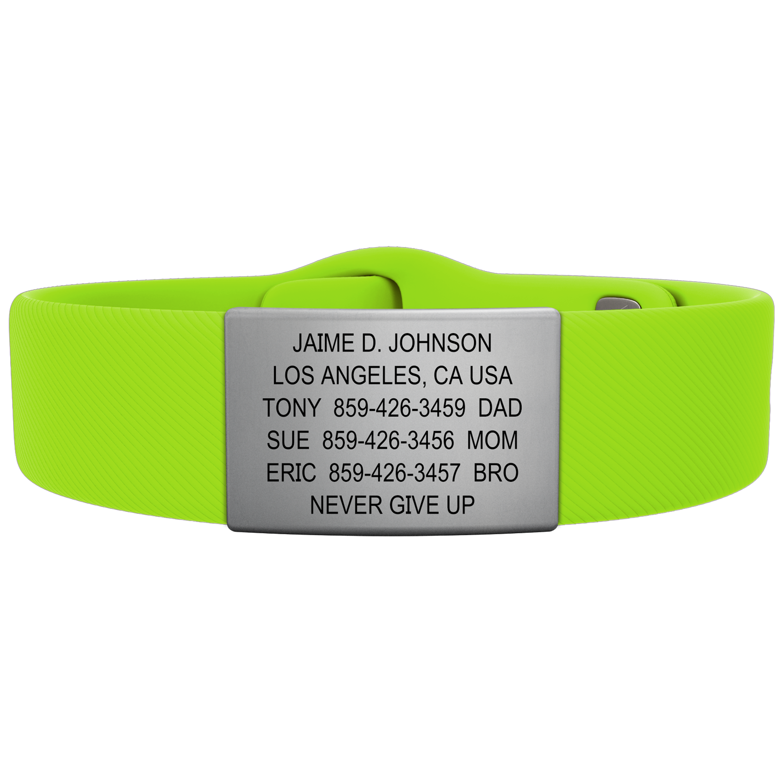 The Wrist ID Elite 19mm Slate Silicone Pin-Tuck