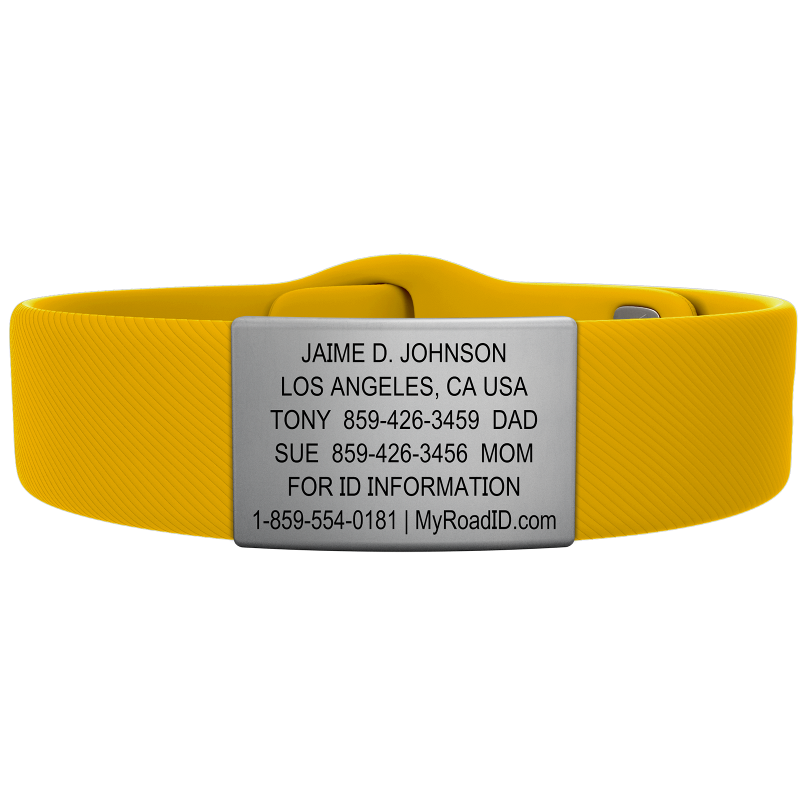 The Wrist ID Elite 19mm Slate Silicone Pin-Tuck