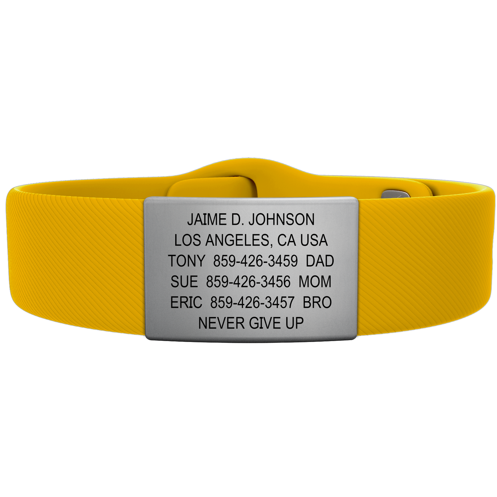 The Wrist ID Elite 19mm Slate Silicone Pin-Tuck