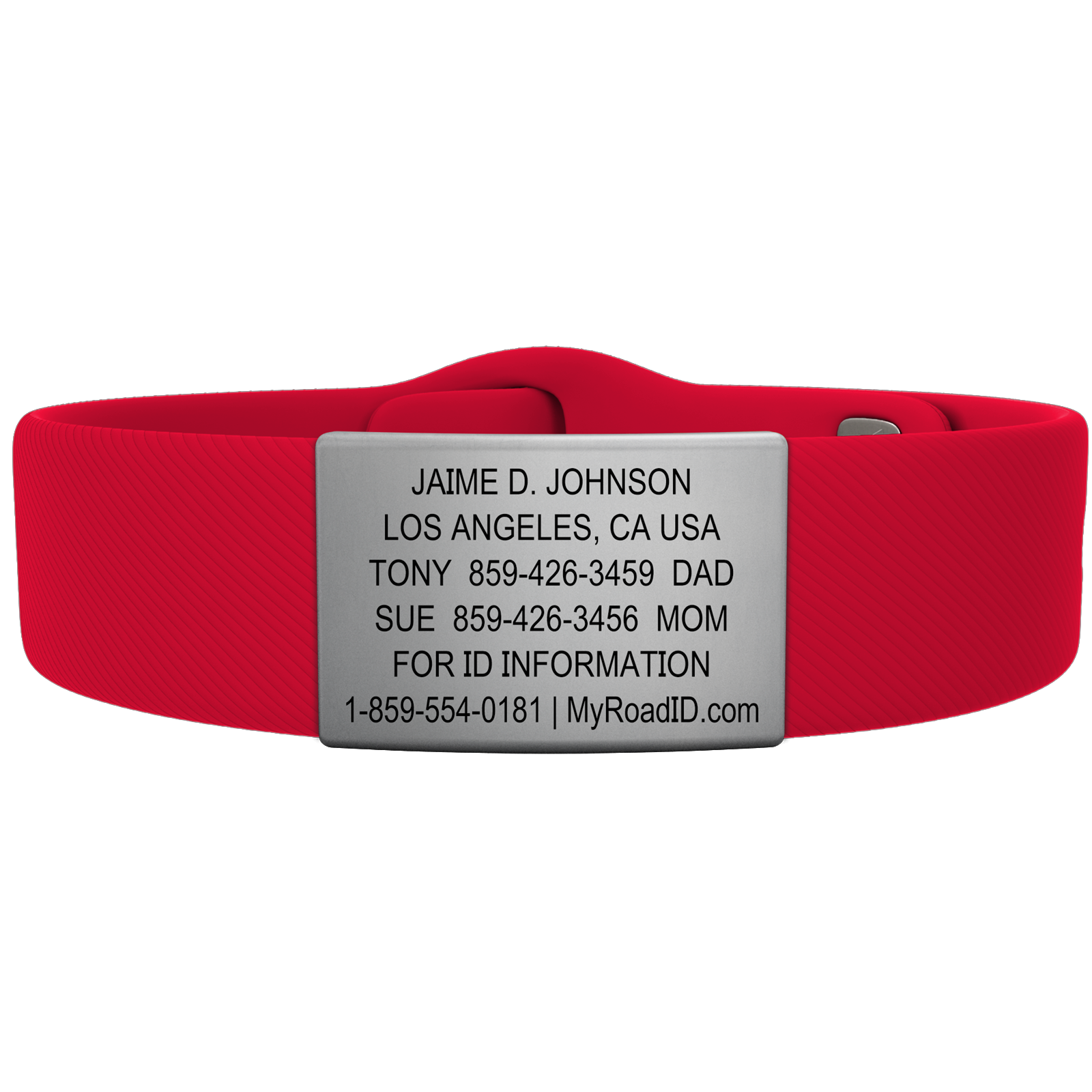 The Wrist ID Elite 19mm Slate Silicone Pin-Tuck