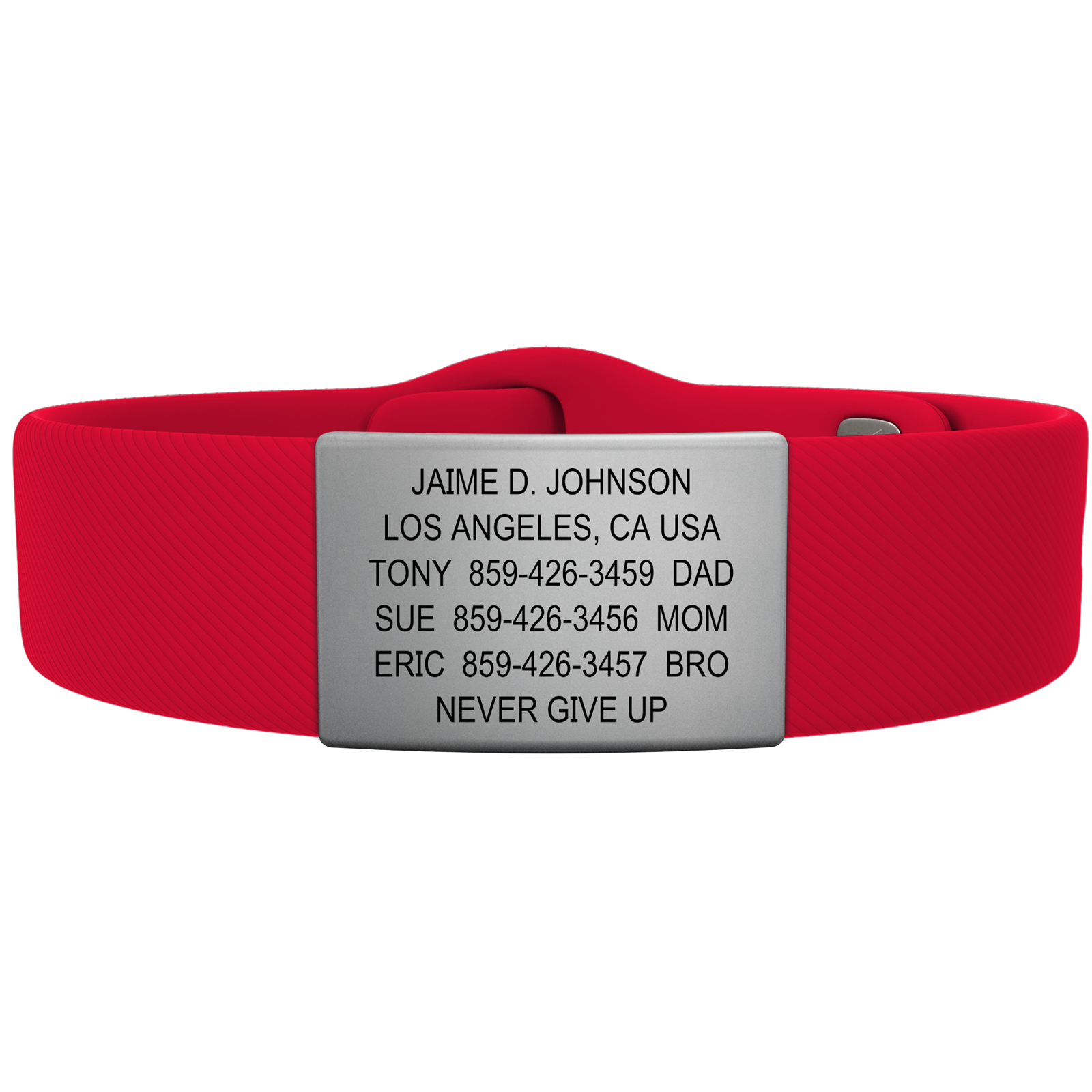 The Wrist ID Elite 19mm Slate Silicone Pin-Tuck