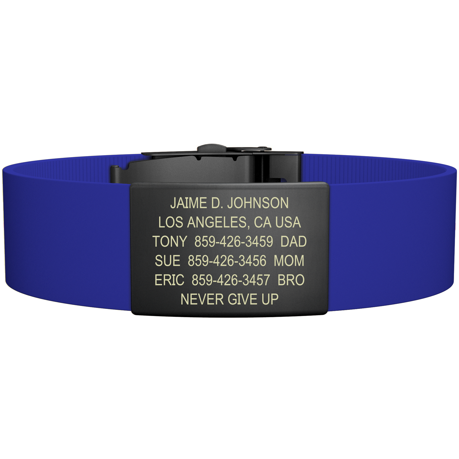 The Wrist ID Elite 19mm Graphite Silicone Clasp