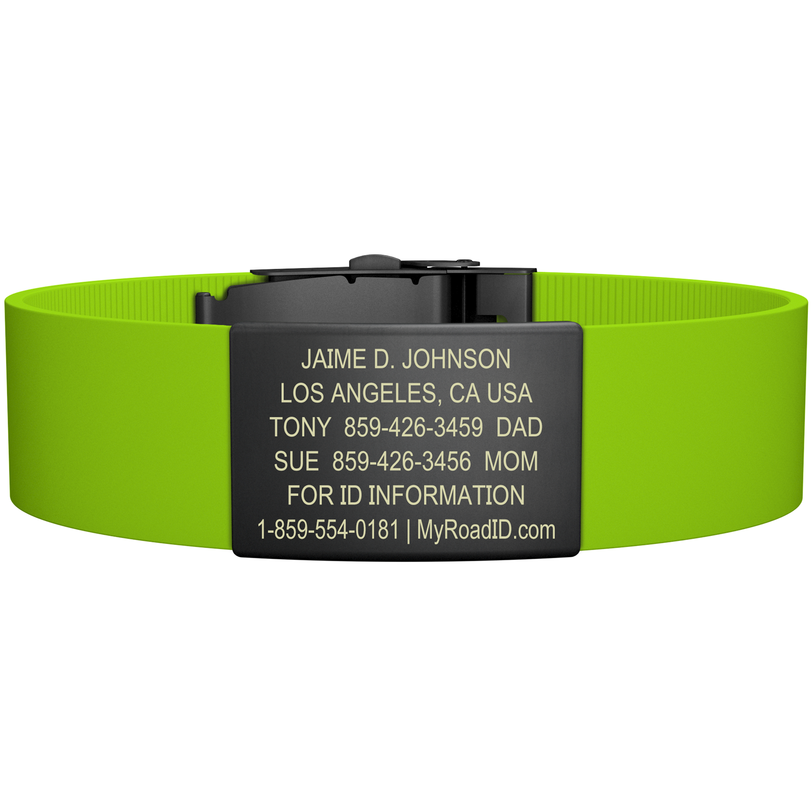 The Wrist ID Elite 19mm Graphite Silicone Clasp