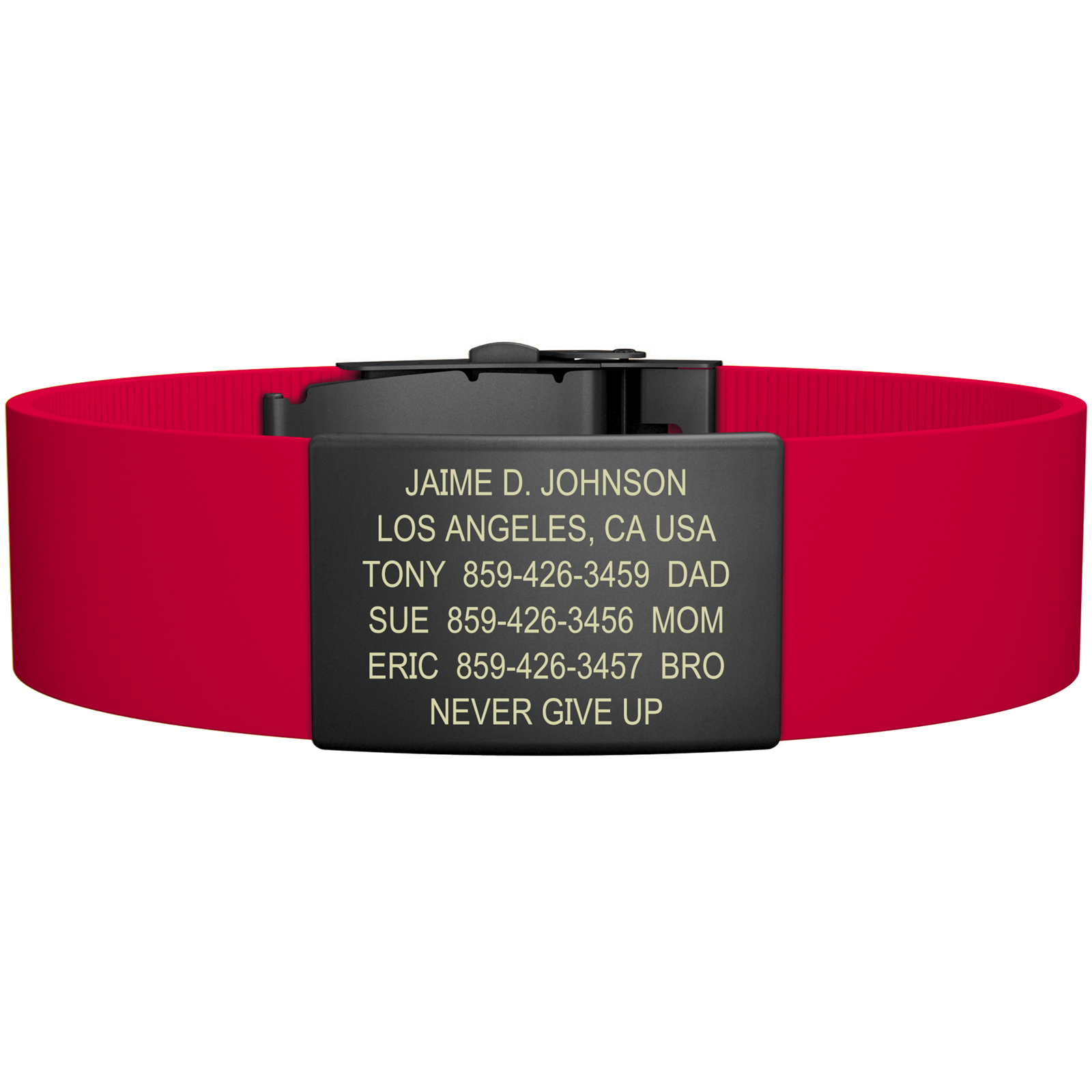 The Wrist ID Elite 19mm Graphite Silicone Clasp