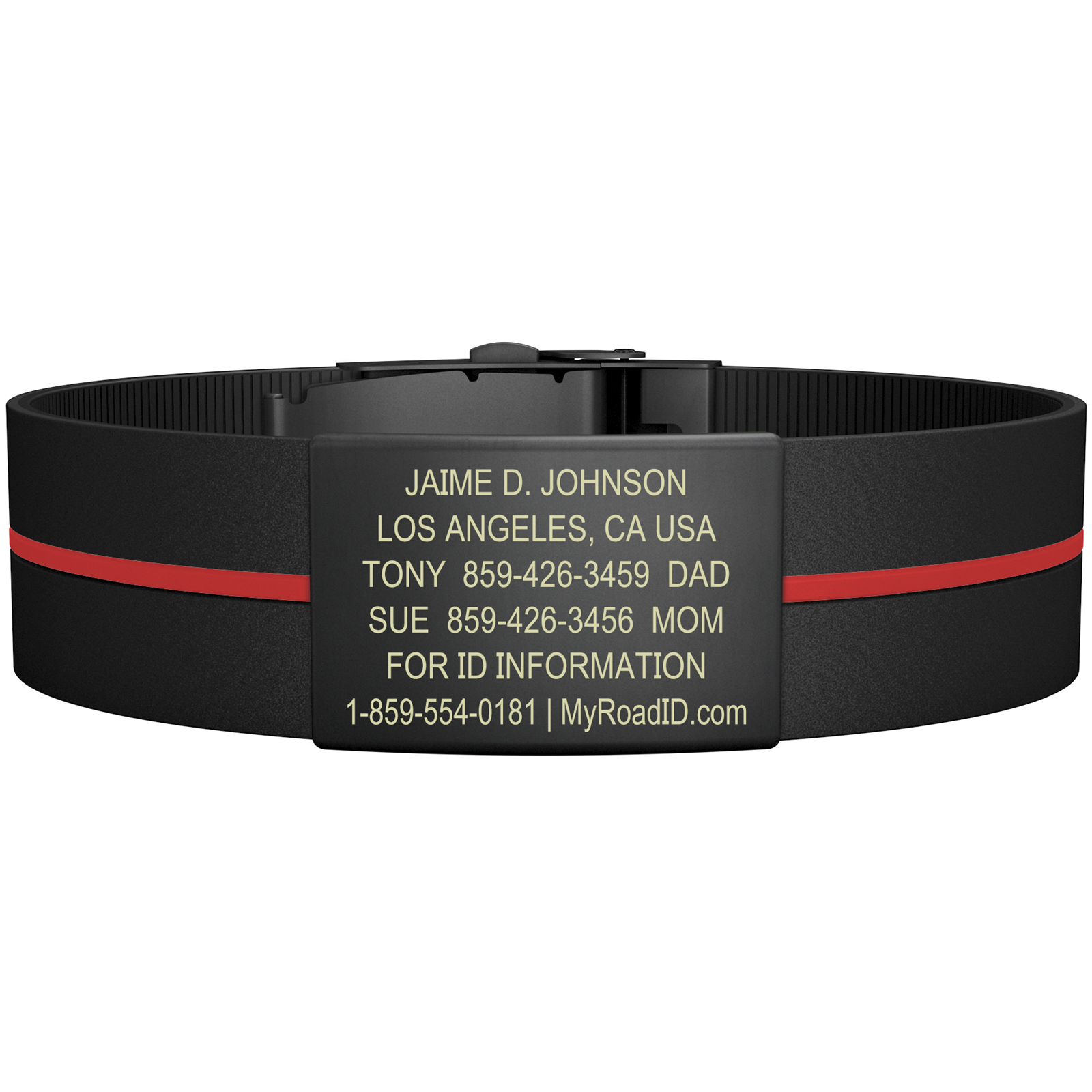 The Wrist ID Elite 19mm Graphite Silicone Clasp