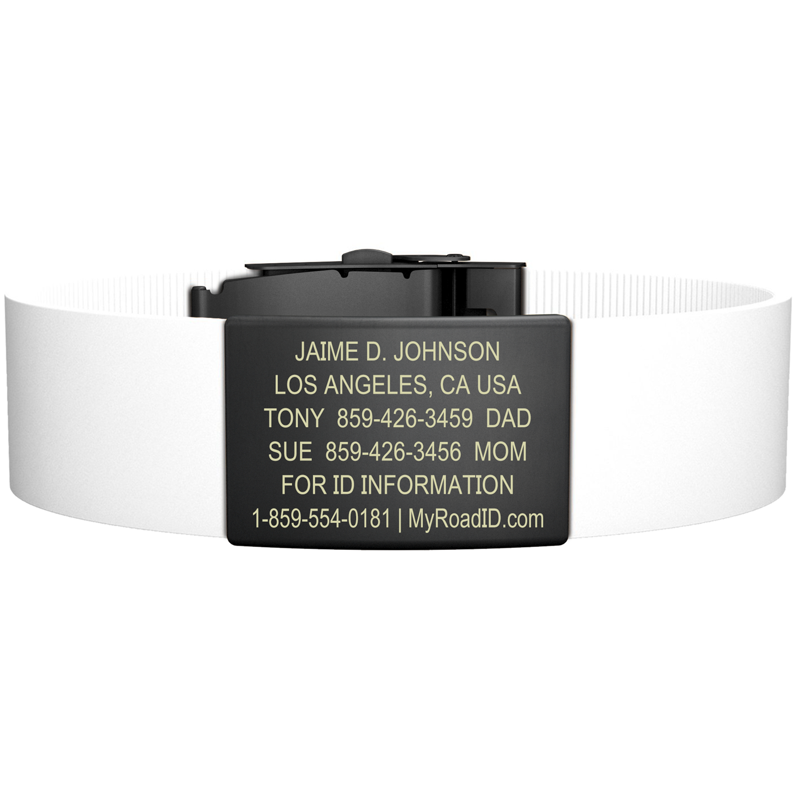 The Wrist ID Elite 19mm Graphite Silicone Clasp