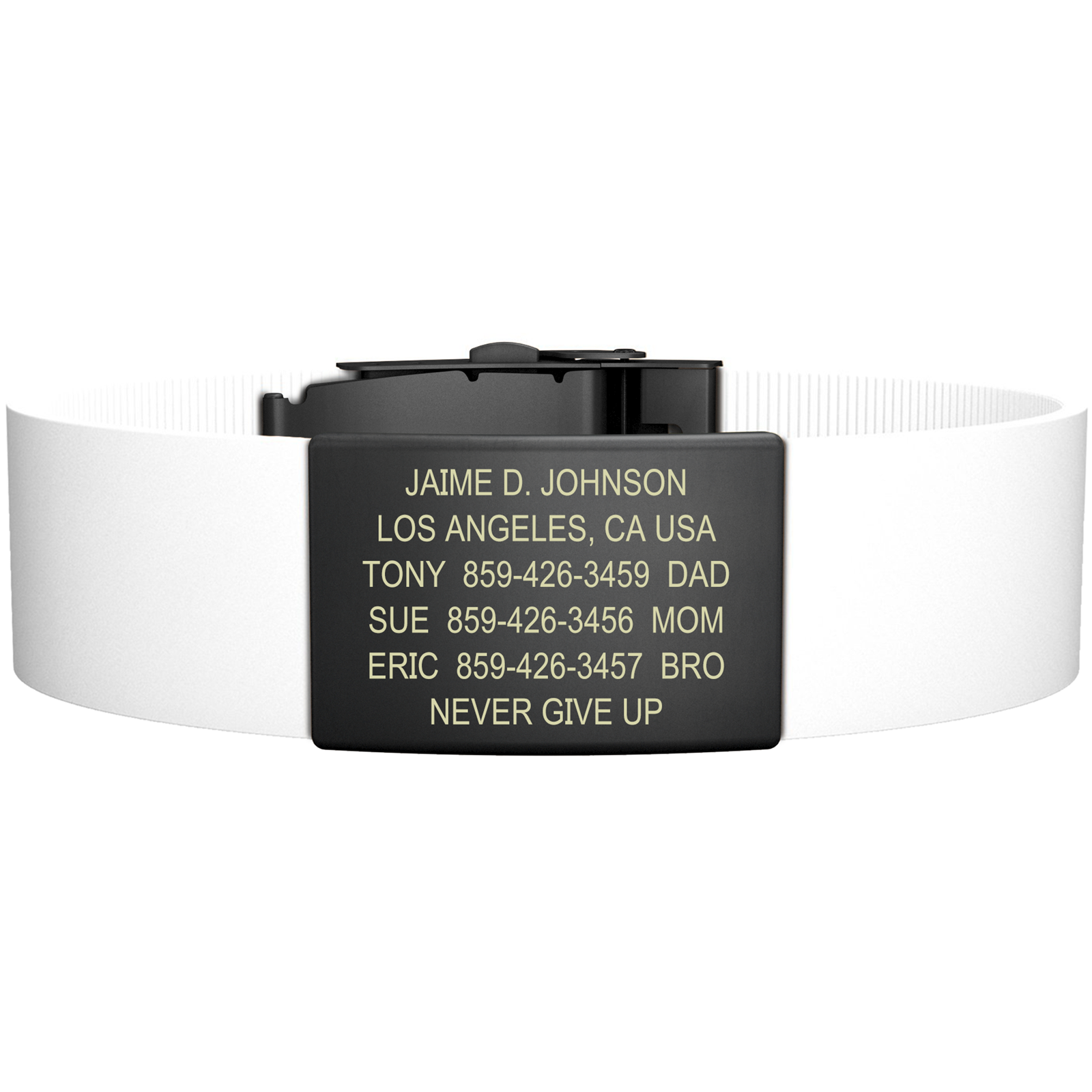 The Wrist ID Elite 19mm Graphite Silicone Clasp