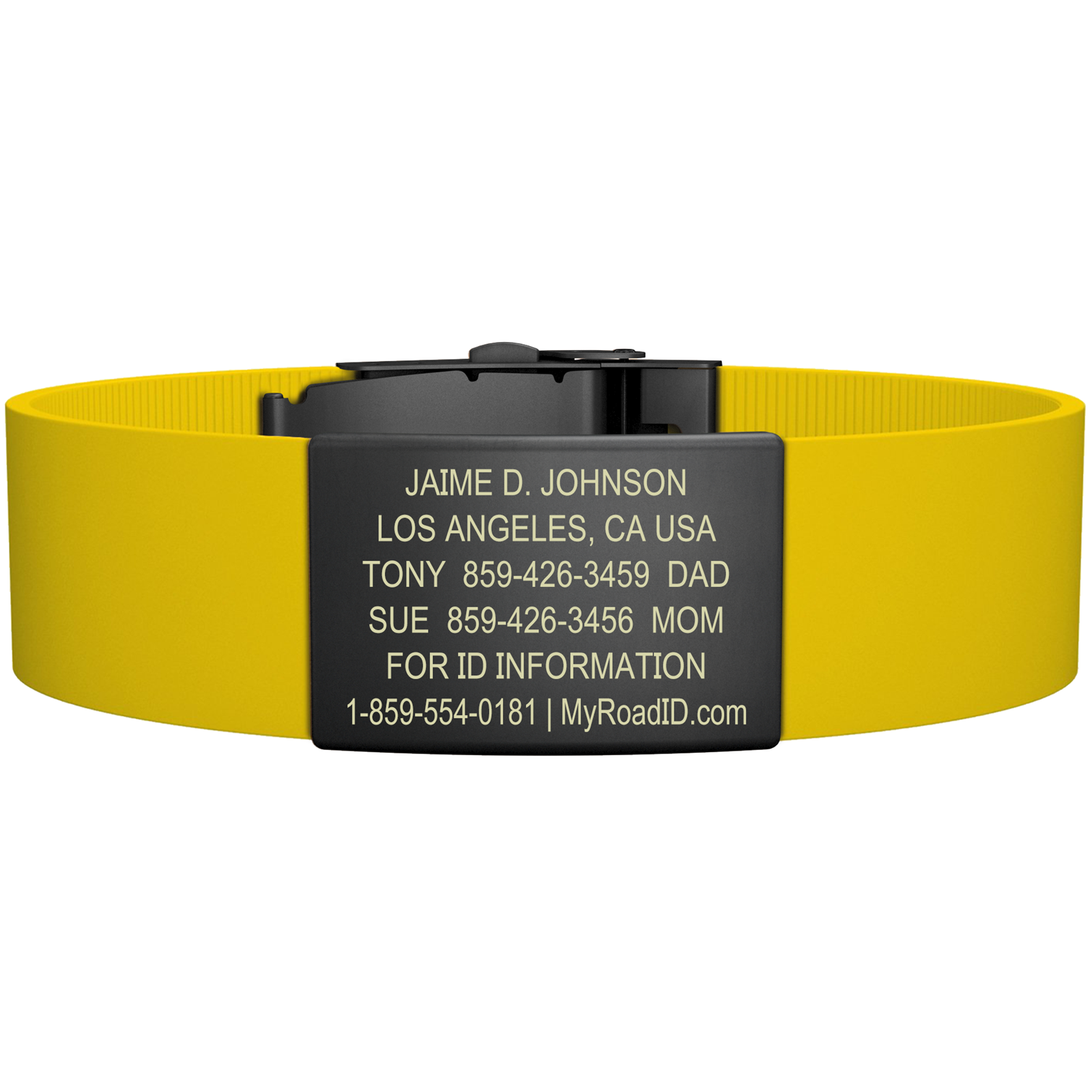 The Wrist ID Elite 19mm Graphite Silicone Clasp