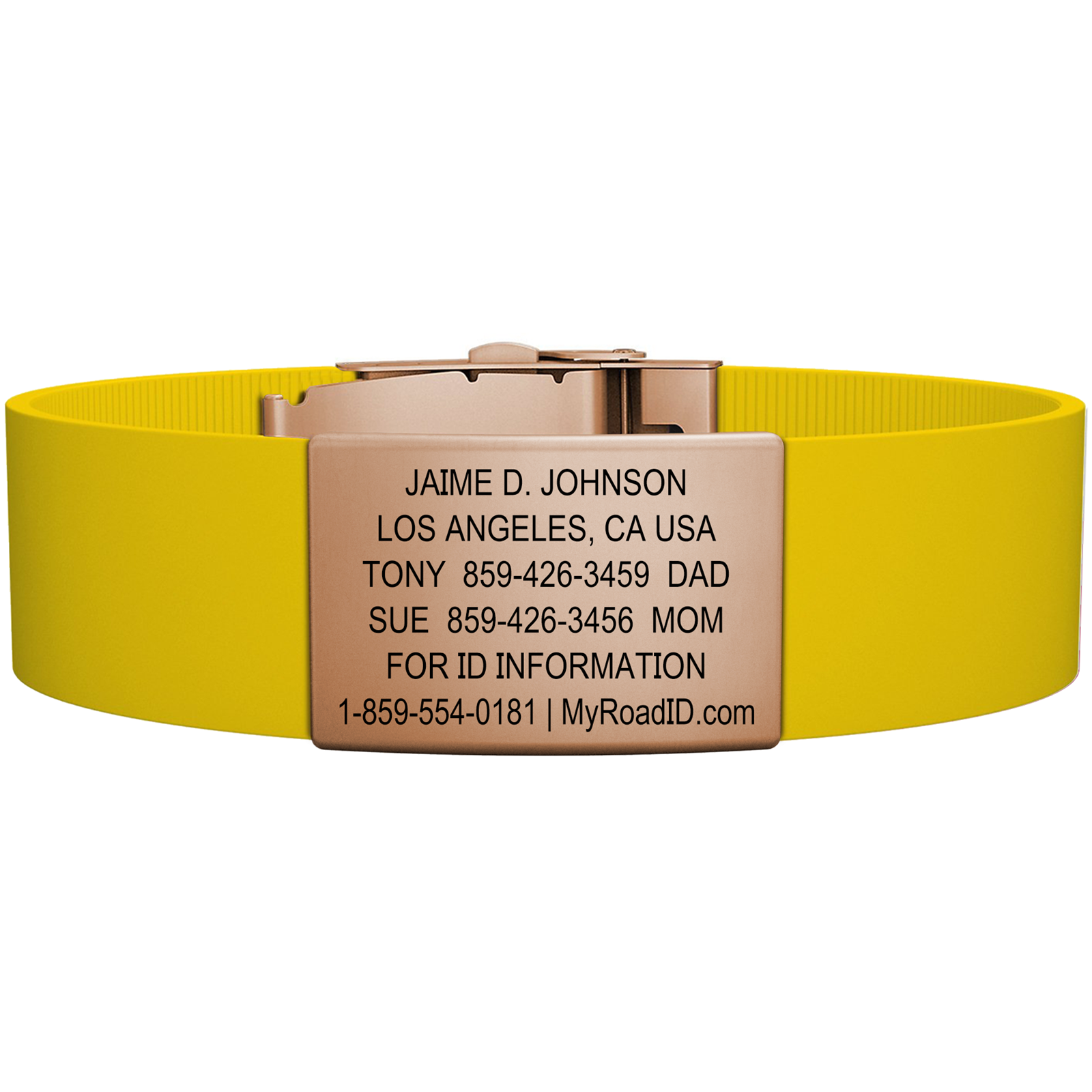 The Wrist ID Elite 19mm Rose Gold Silicone Clasp