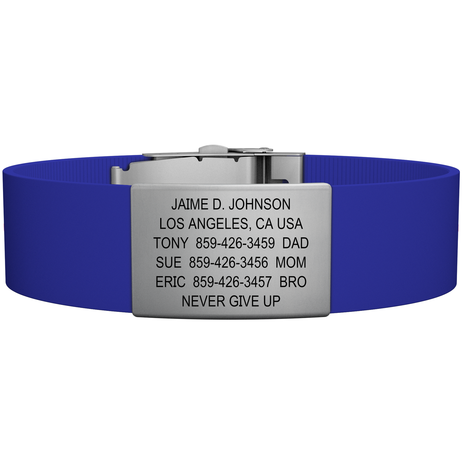 The Wrist ID Elite 19mm Slate Silicone Clasp