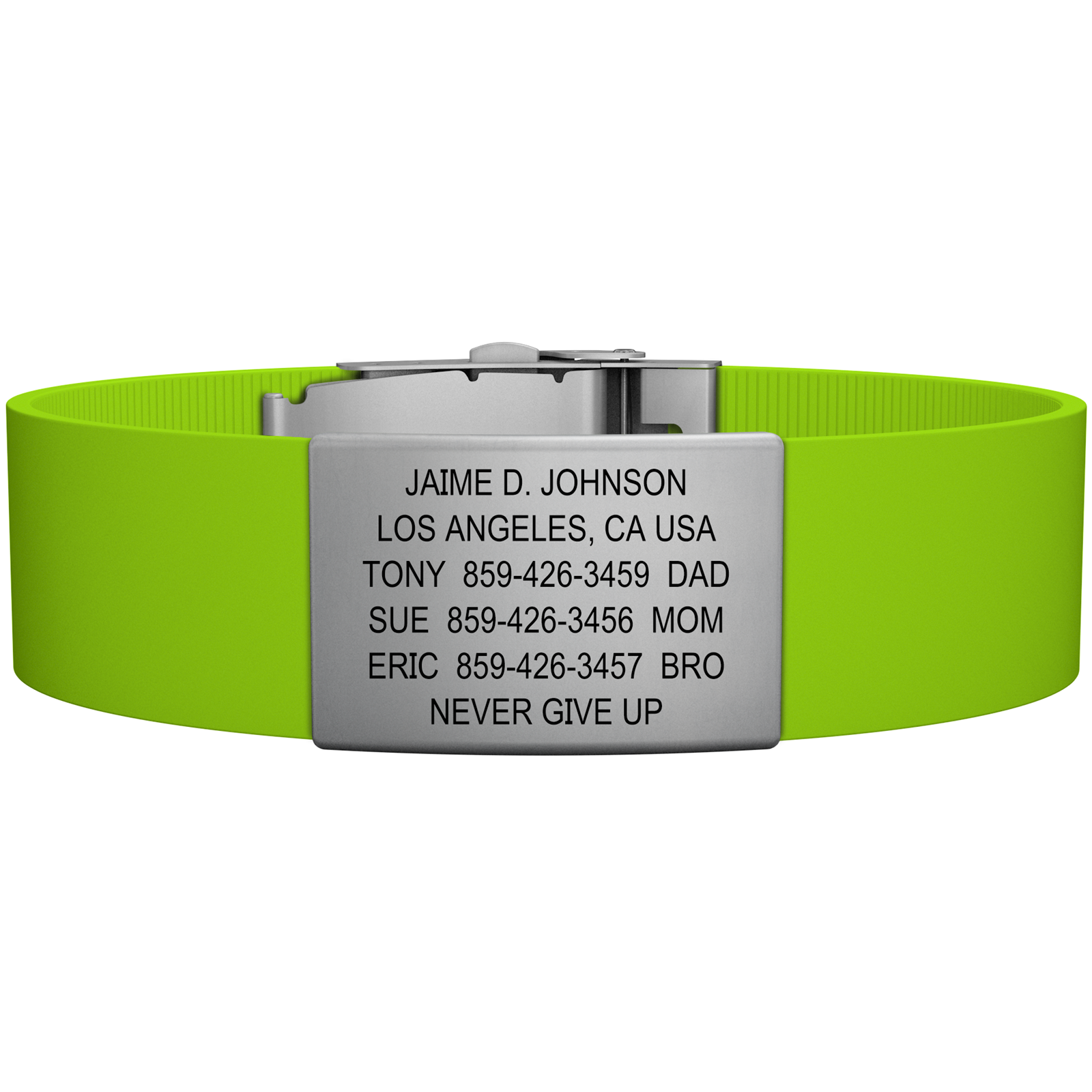 The Wrist ID Elite 19mm Slate Silicone Clasp