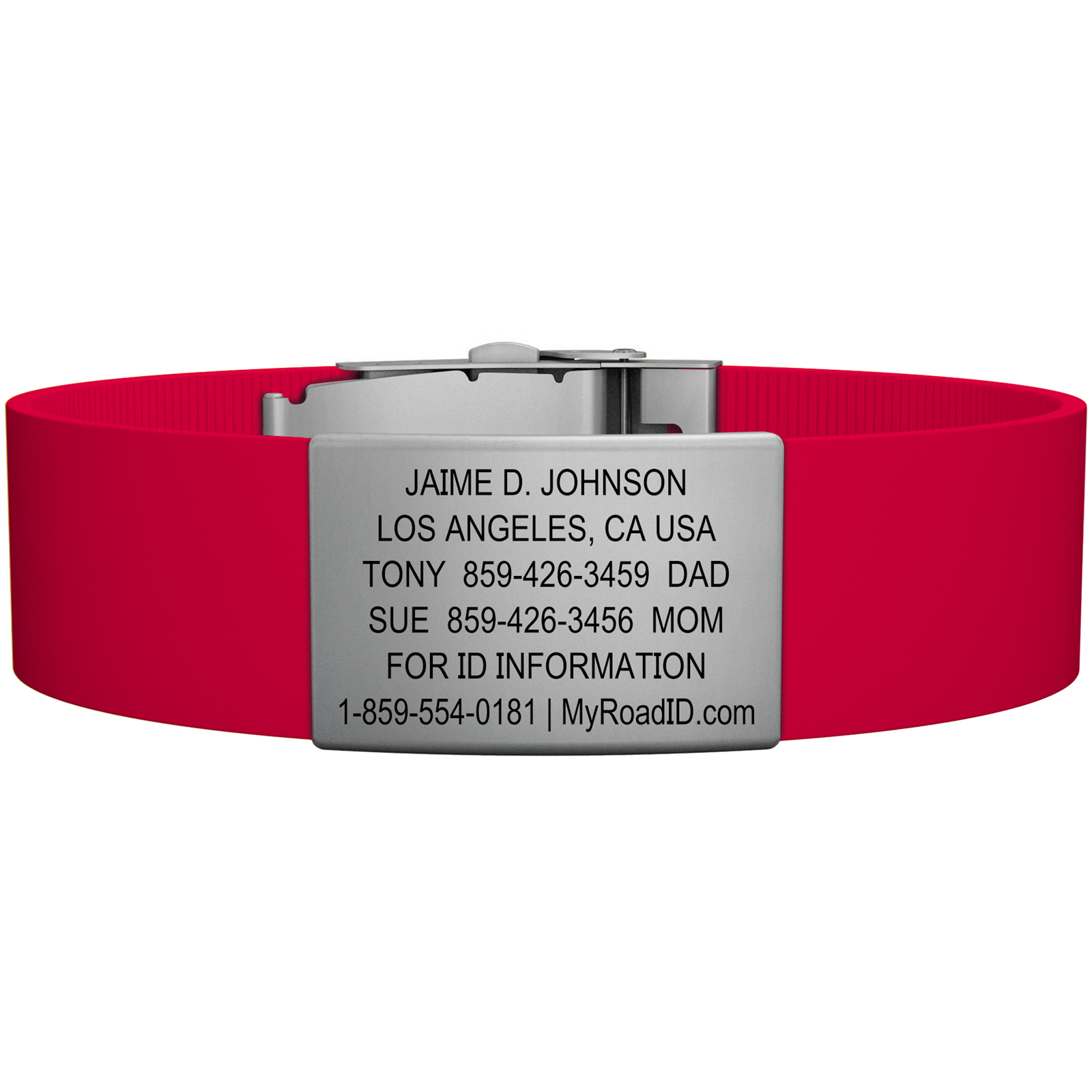 The Wrist ID Elite 19mm Slate Silicone Clasp