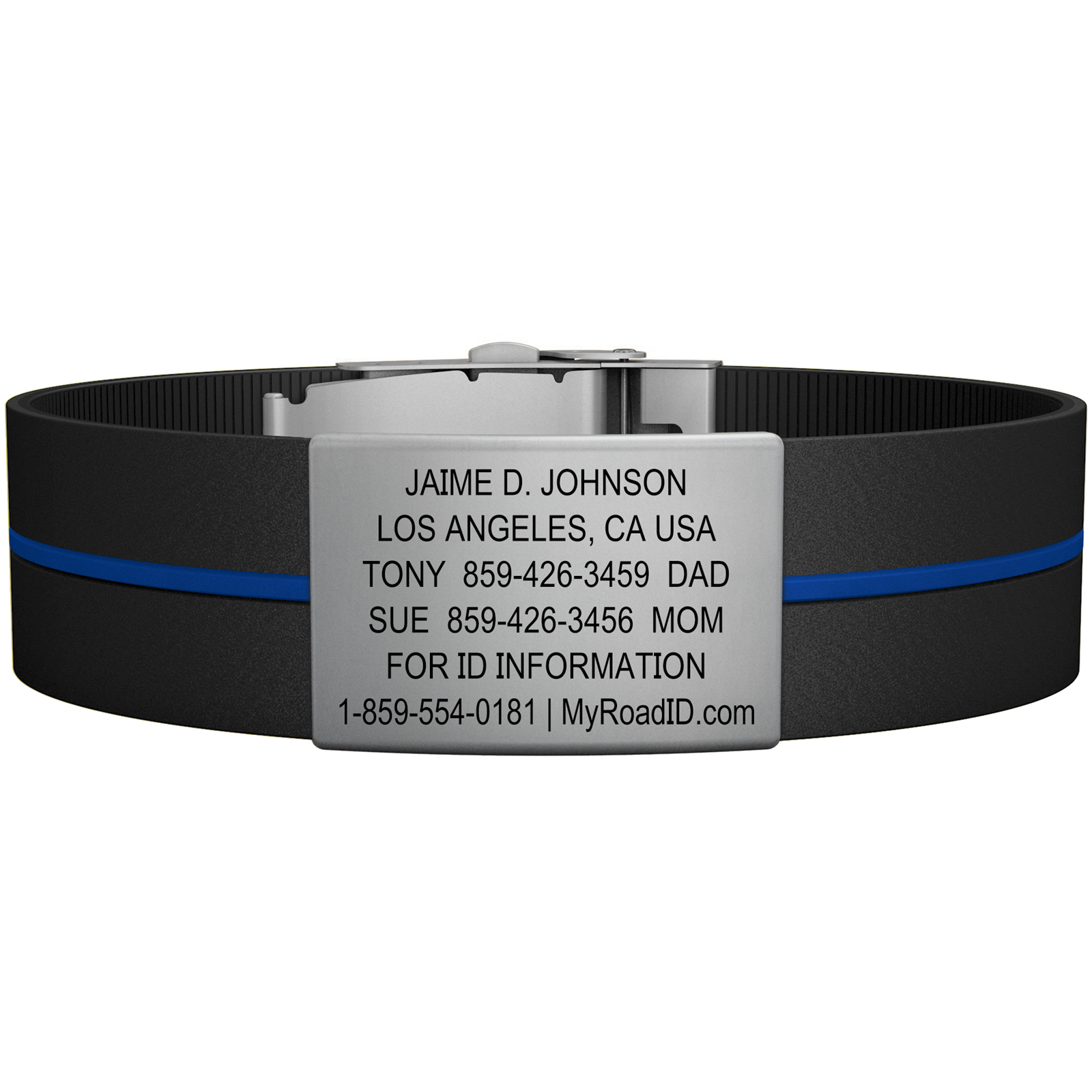 The Wrist ID Elite 19mm Slate Silicone Clasp