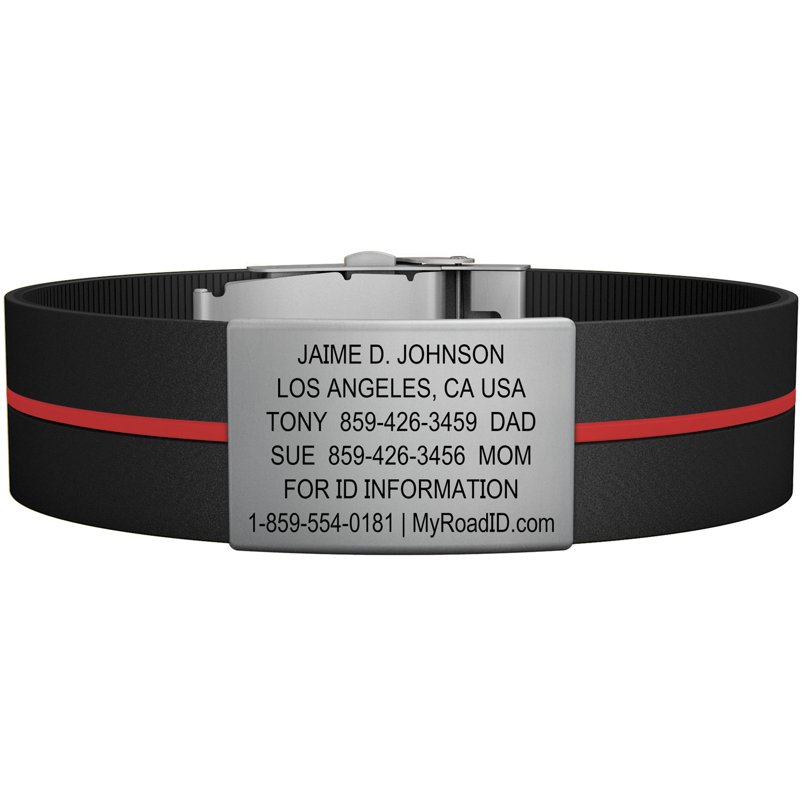 The Wrist ID Elite 19mm Slate Silicone Clasp