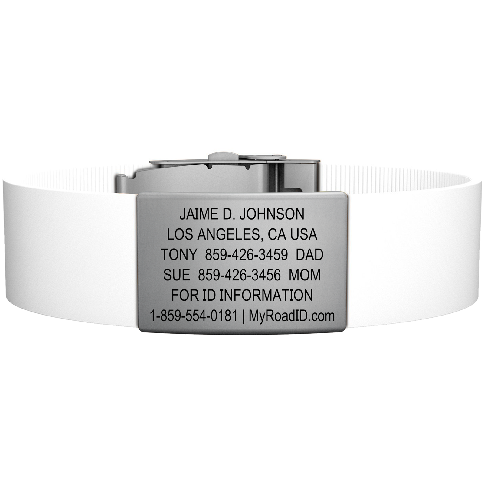 The Wrist ID Elite 19mm Slate Silicone Clasp