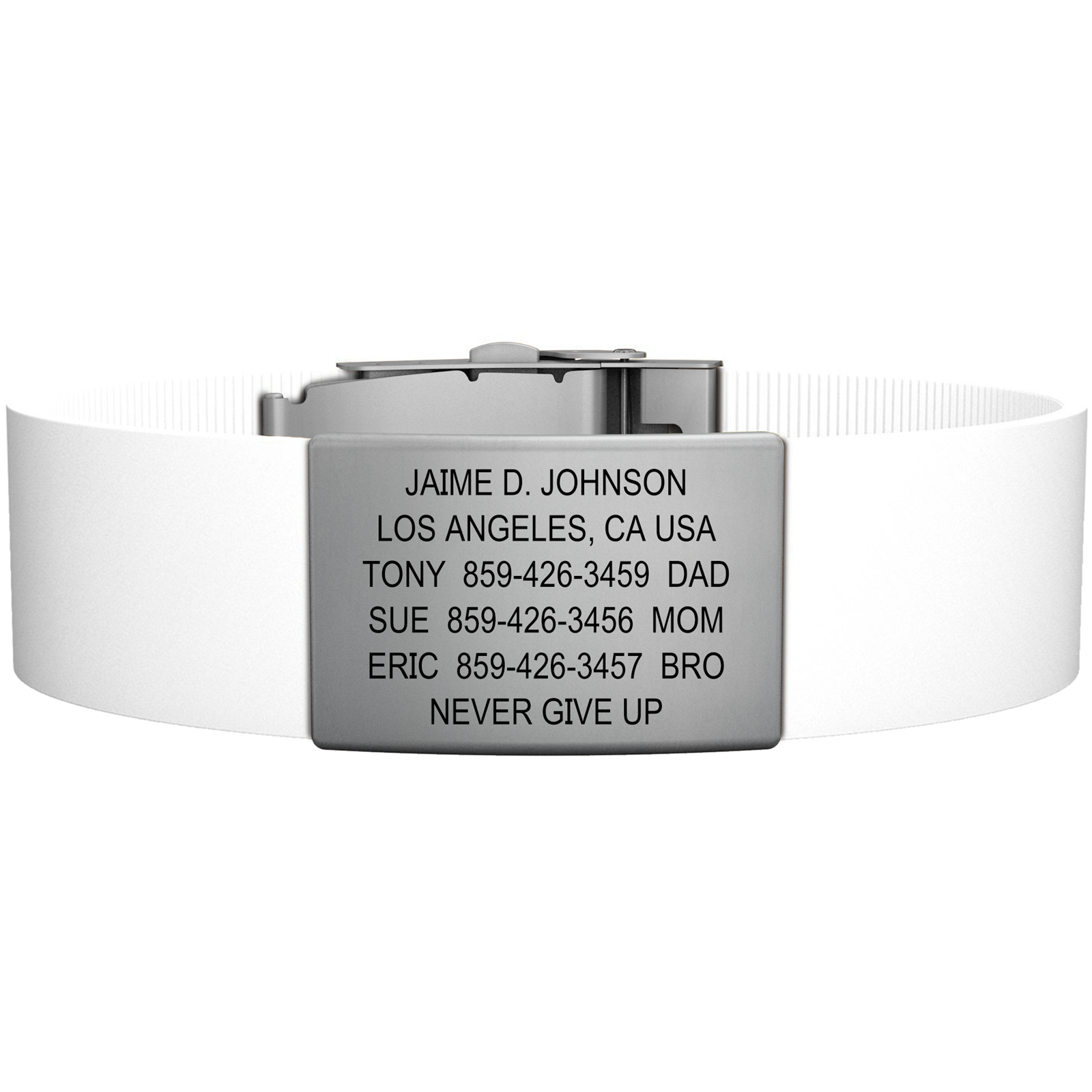 The Wrist ID Elite 19mm Slate Silicone Clasp