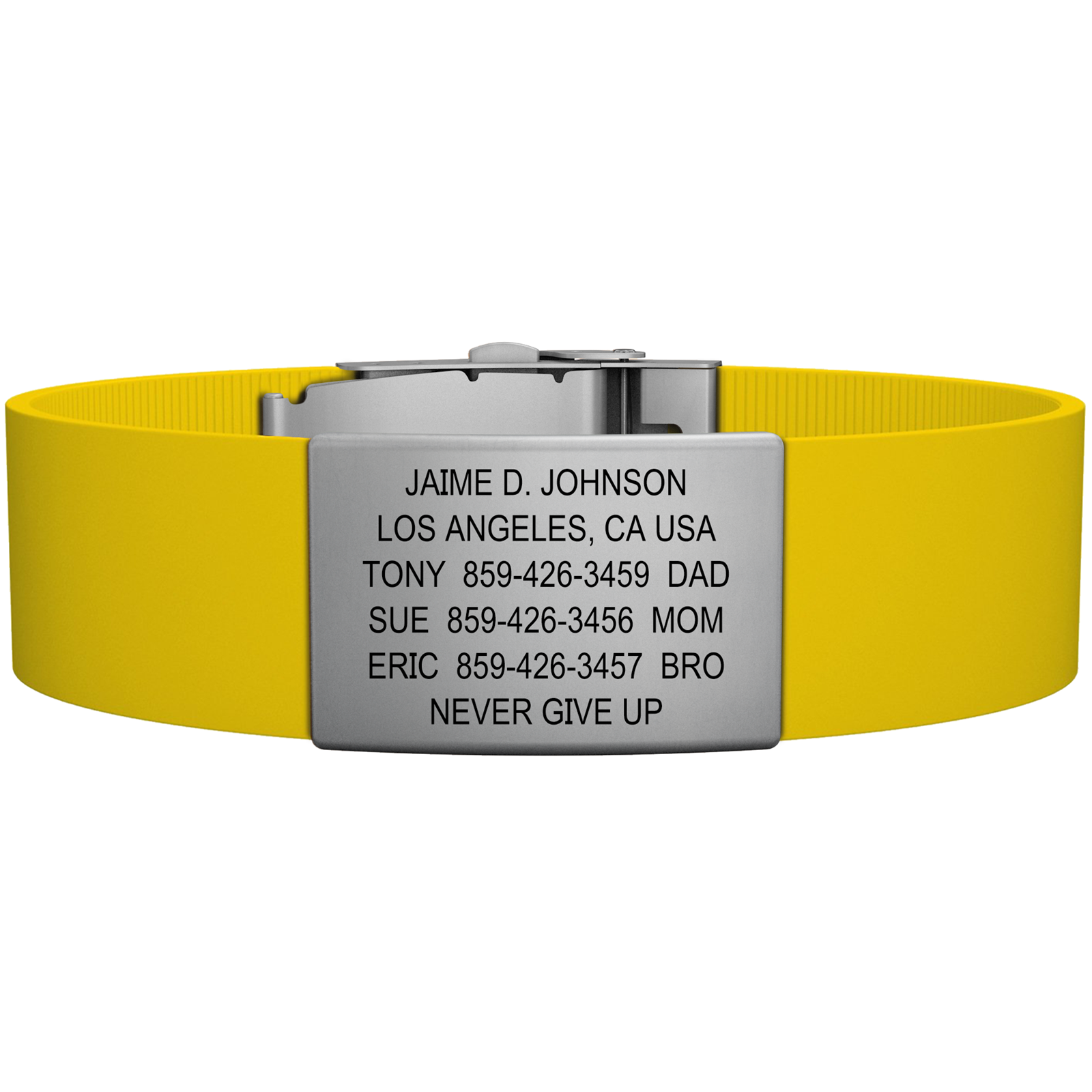 The Wrist ID Elite 19mm Slate Silicone Clasp