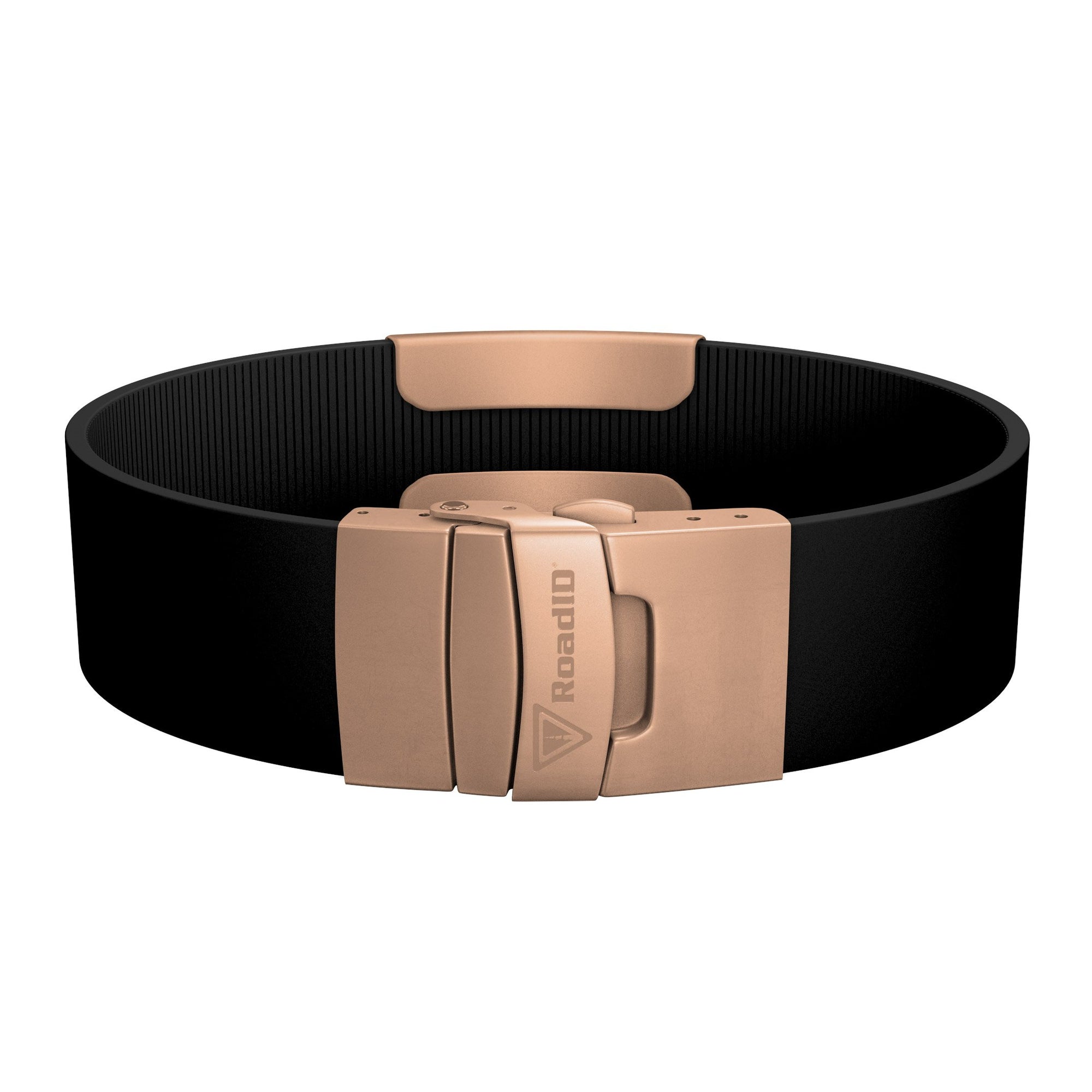 The Wrist ID Elite 19mm Rose Gold Silicone Clasp