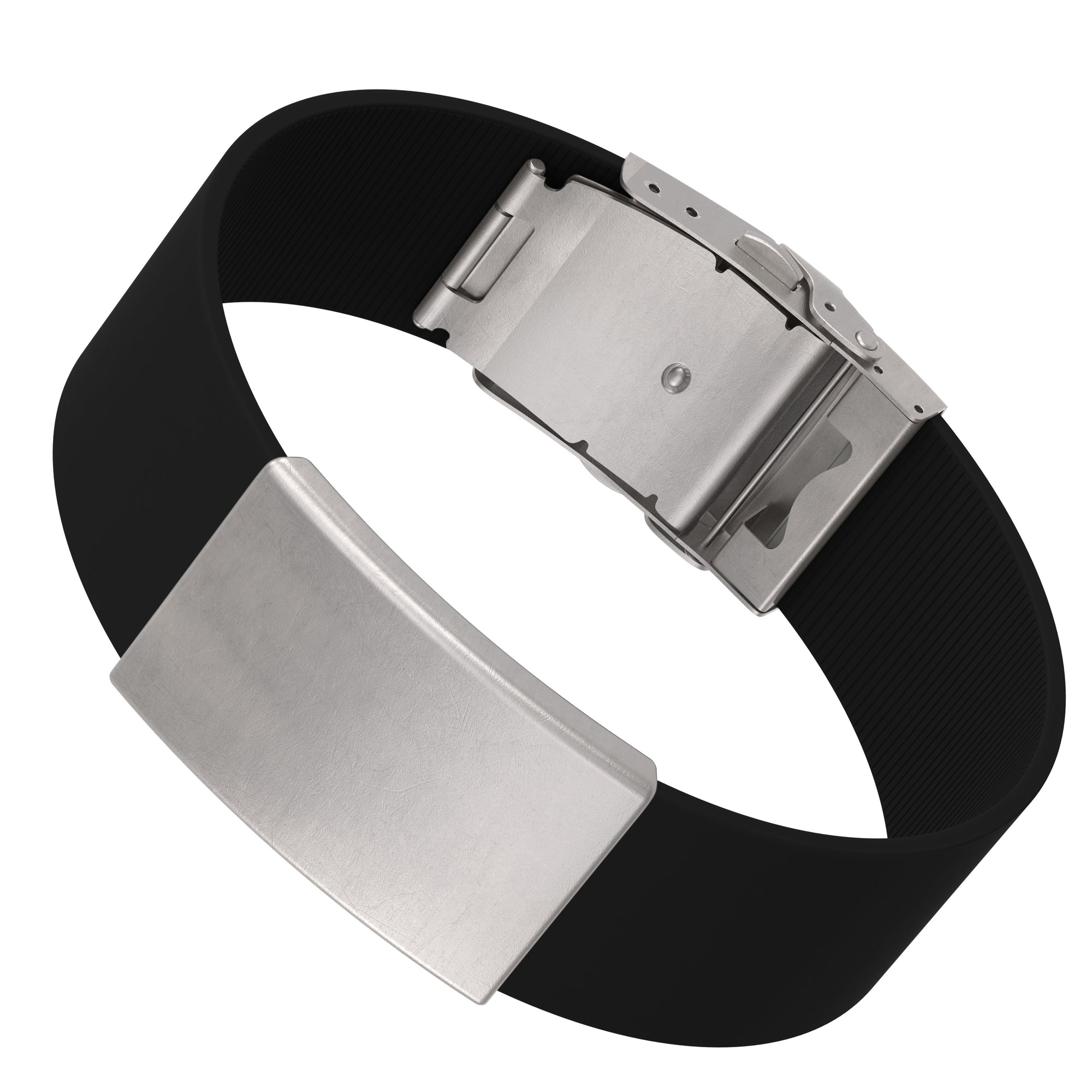 The Wrist ID Elite 19mm Slate Silicone Clasp