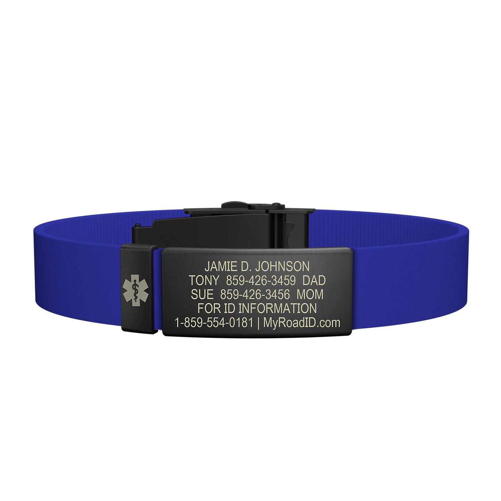 The Wrist ID Elite 13mm Medical Graphite Silicone Clasp