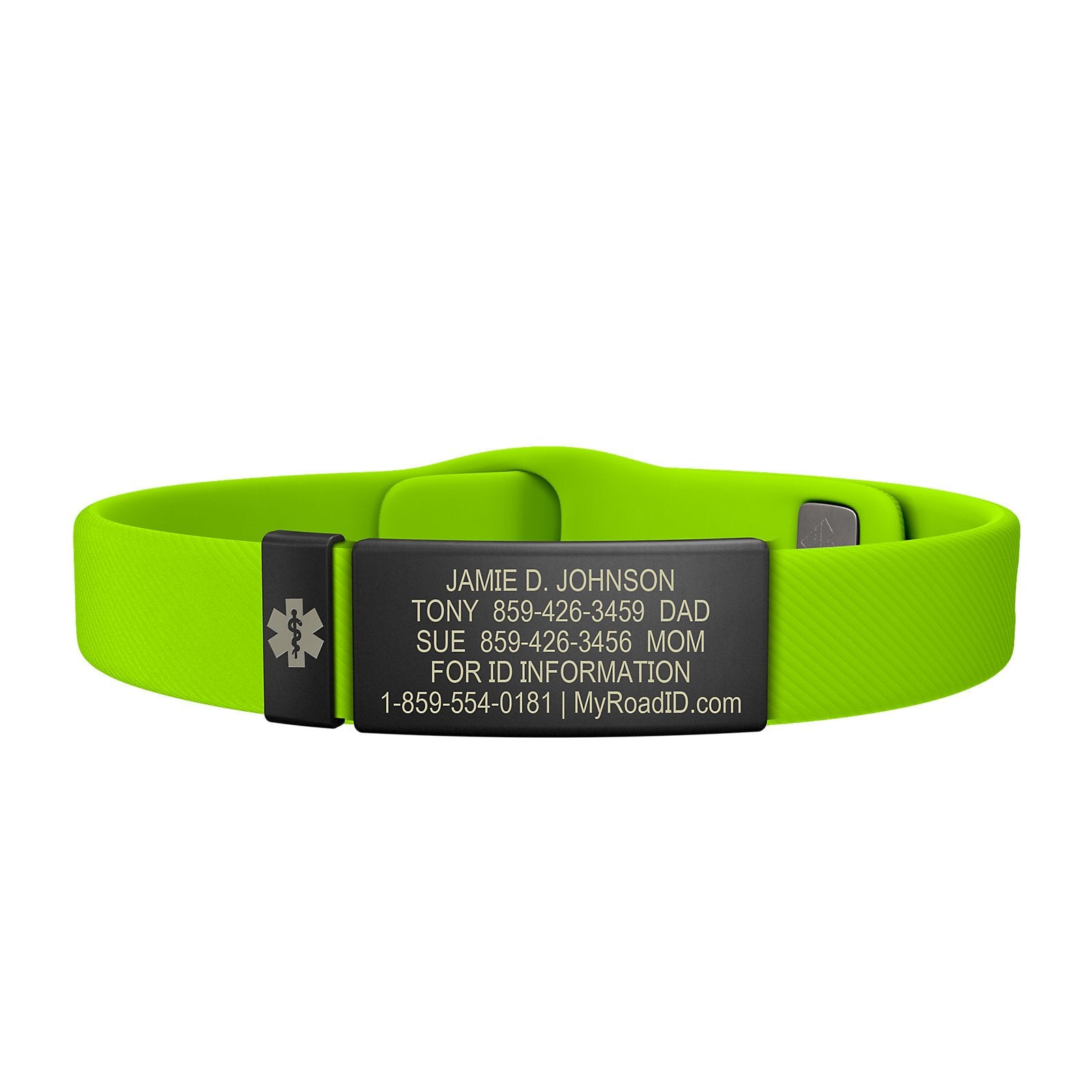 The Wrist ID Elite 13mm Medical Graphite Silicone Pin-Tuck