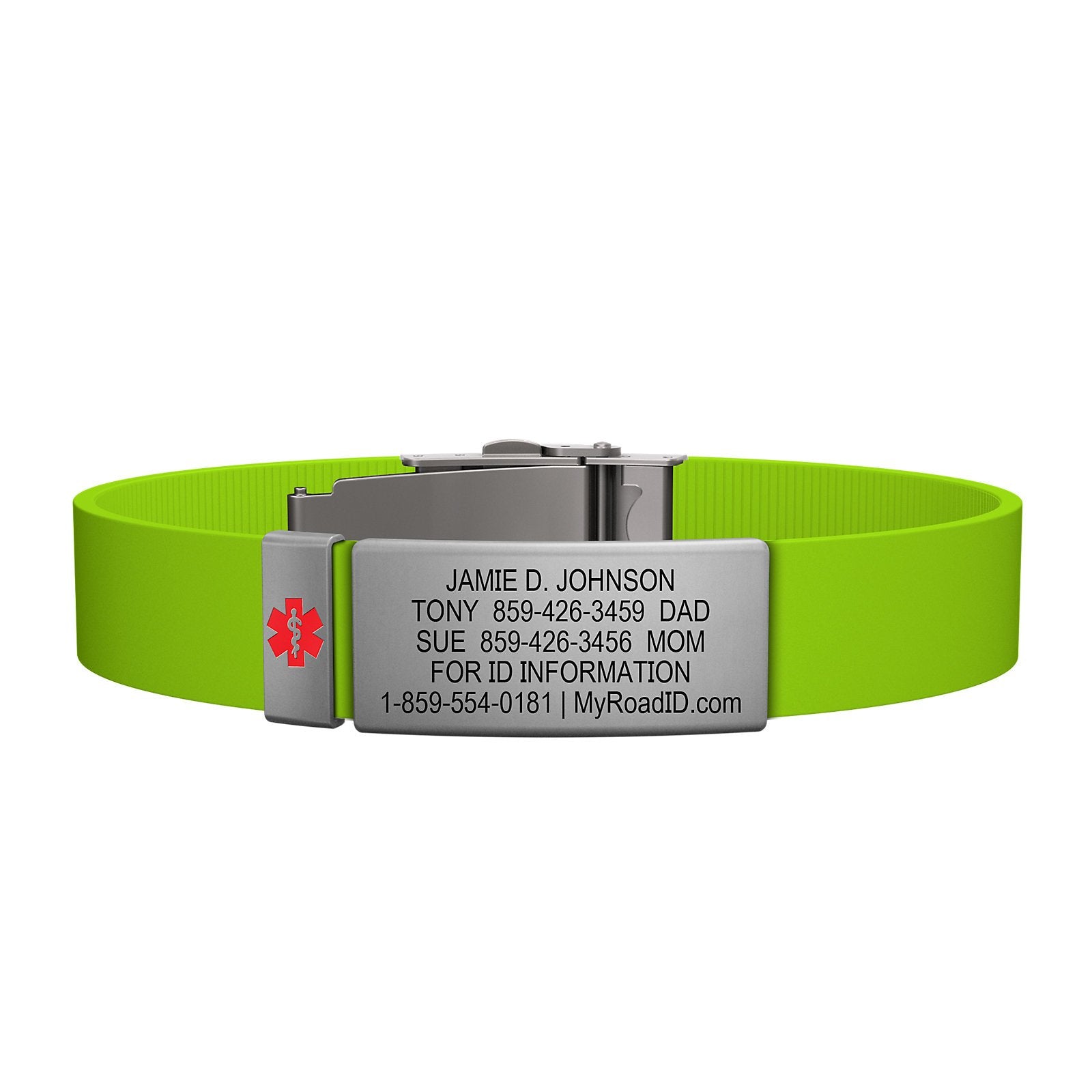 The Wrist ID Elite 13mm Medical Slate Silicone Clasp