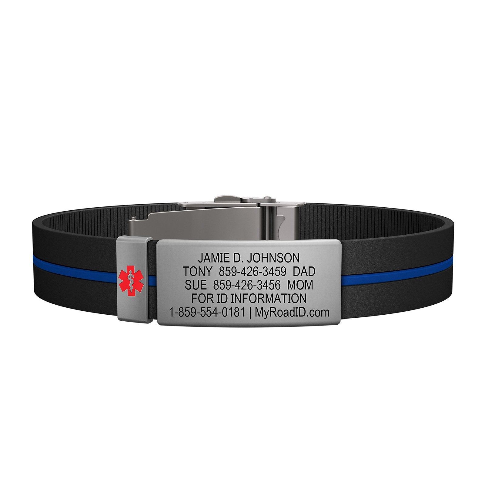 The Wrist ID Elite 13mm Medical Slate Silicone Clasp