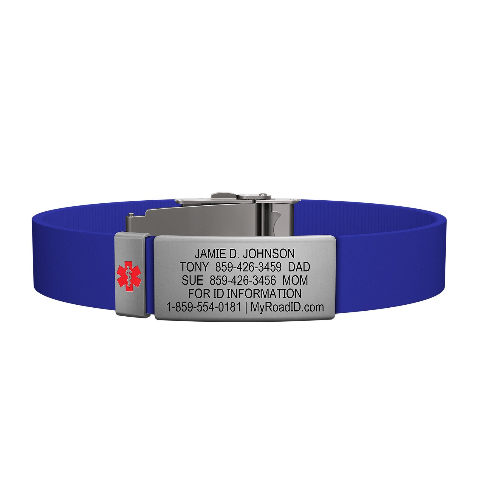 The Wrist ID Elite 13mm Medical Slate Silicone Clasp