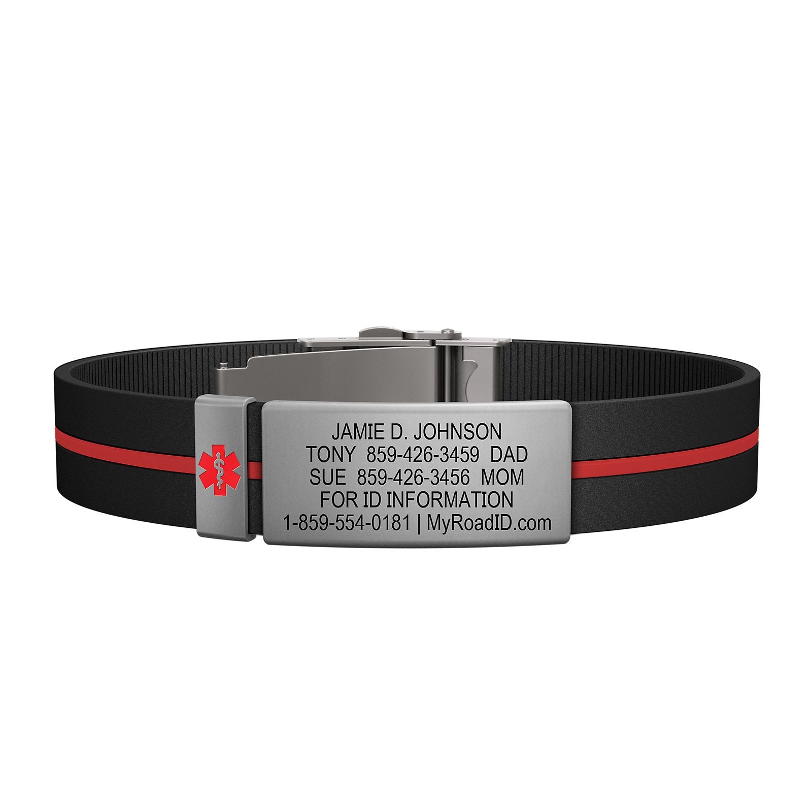 The Wrist ID Elite 13mm Medical Slate Silicone Clasp