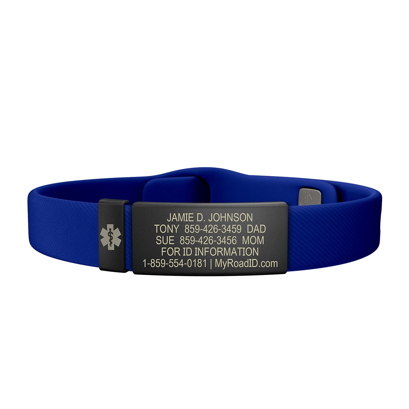 The Wrist ID Elite 13mm Medical Graphite Silicone Pin-Tuck