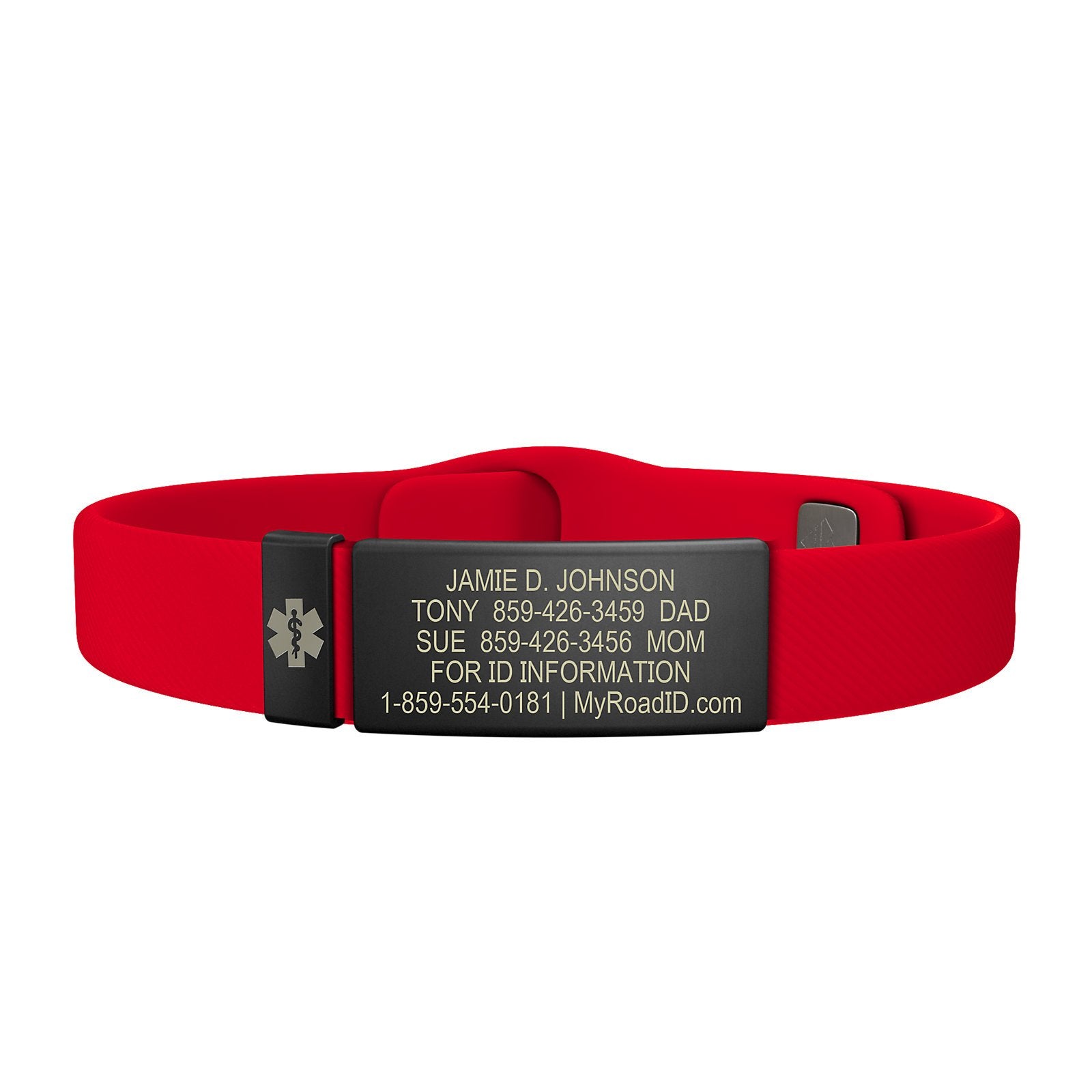 The Wrist ID Elite 13mm Medical Graphite Silicone Pin-Tuck