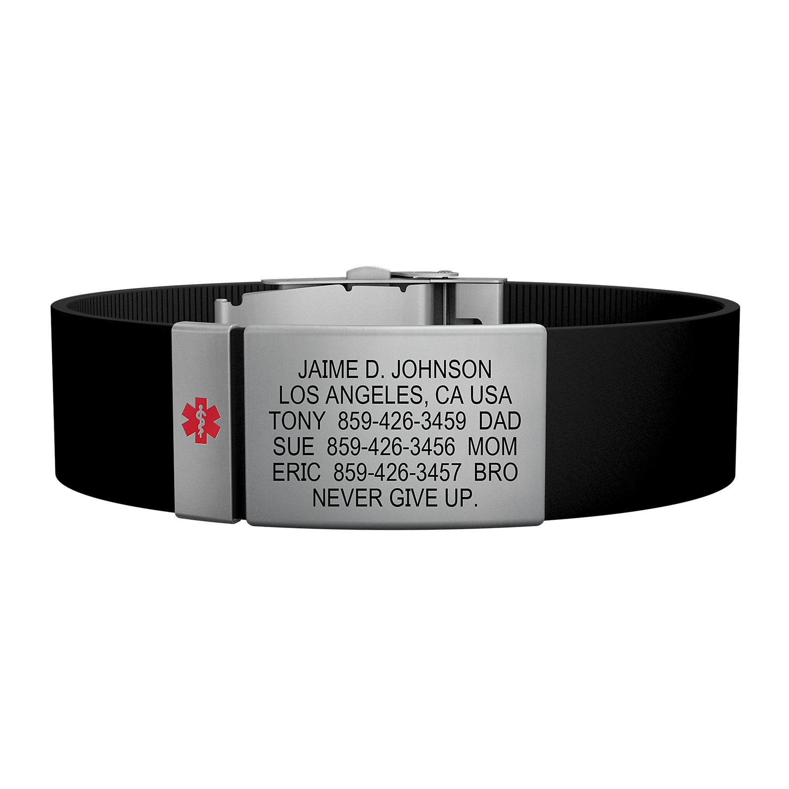 The Wrist ID Elite 19mm Medical Slate Silicone Clasp