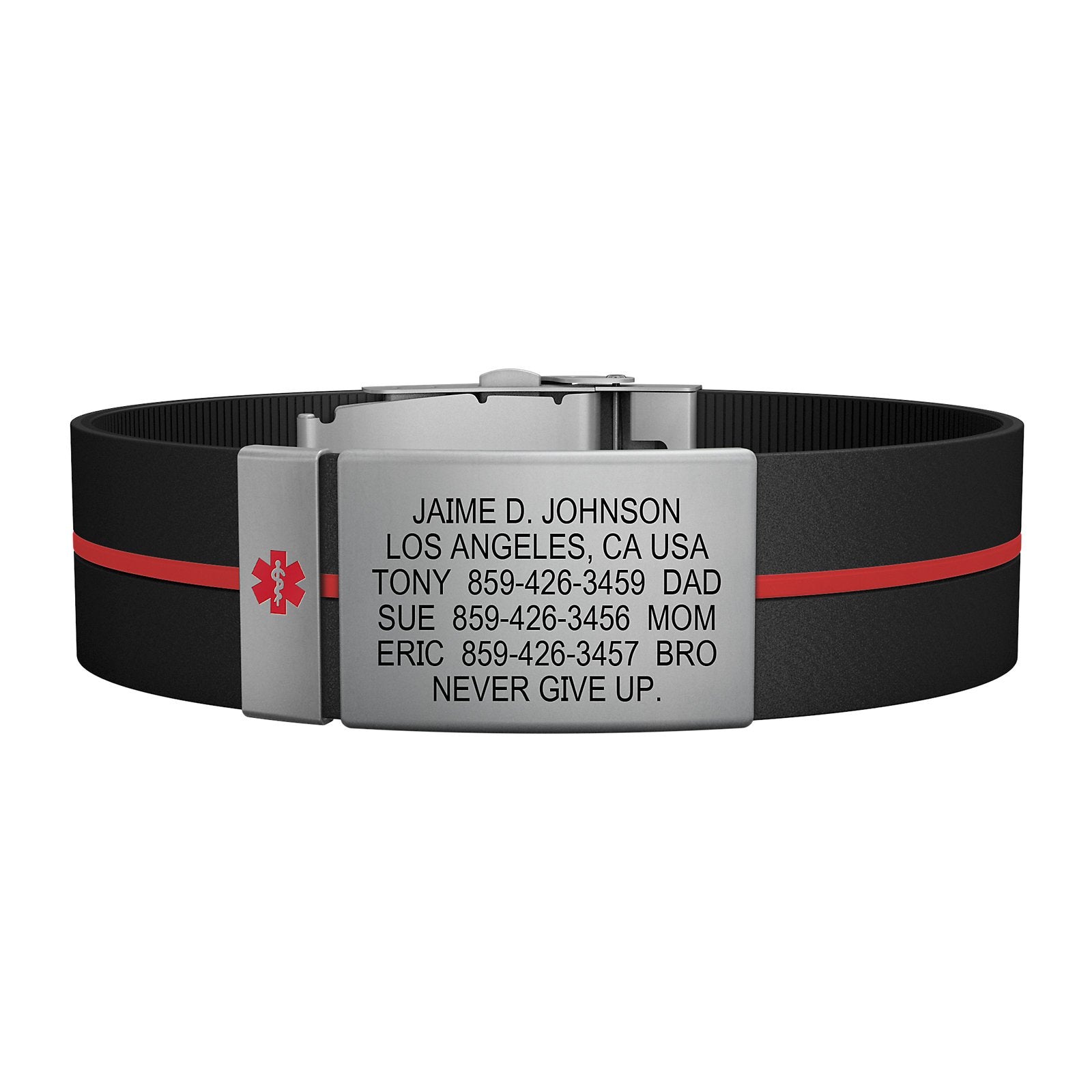 The Wrist ID Elite 19mm Medical Slate Silicone Clasp