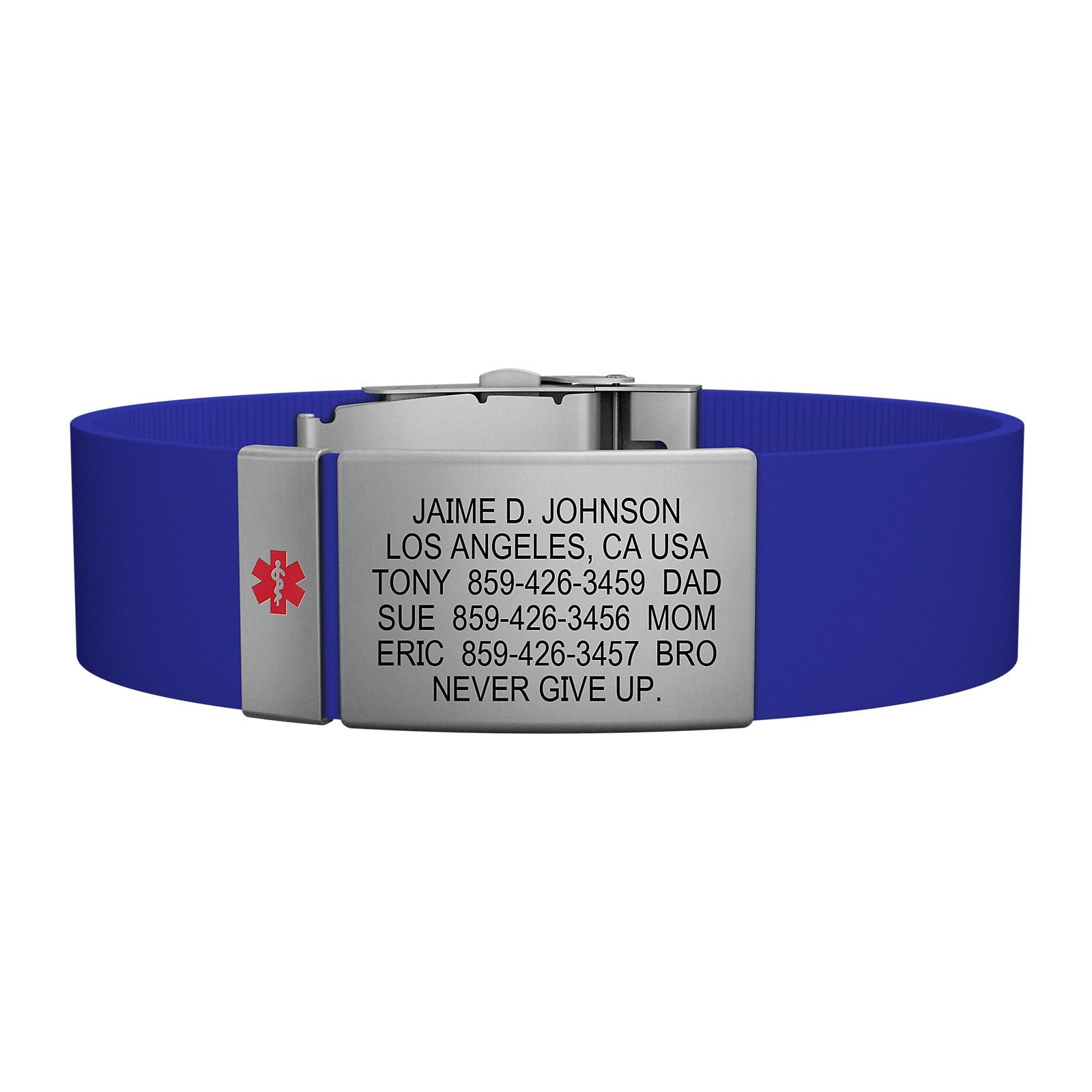 The Wrist ID Elite 19mm Medical Slate Silicone Clasp