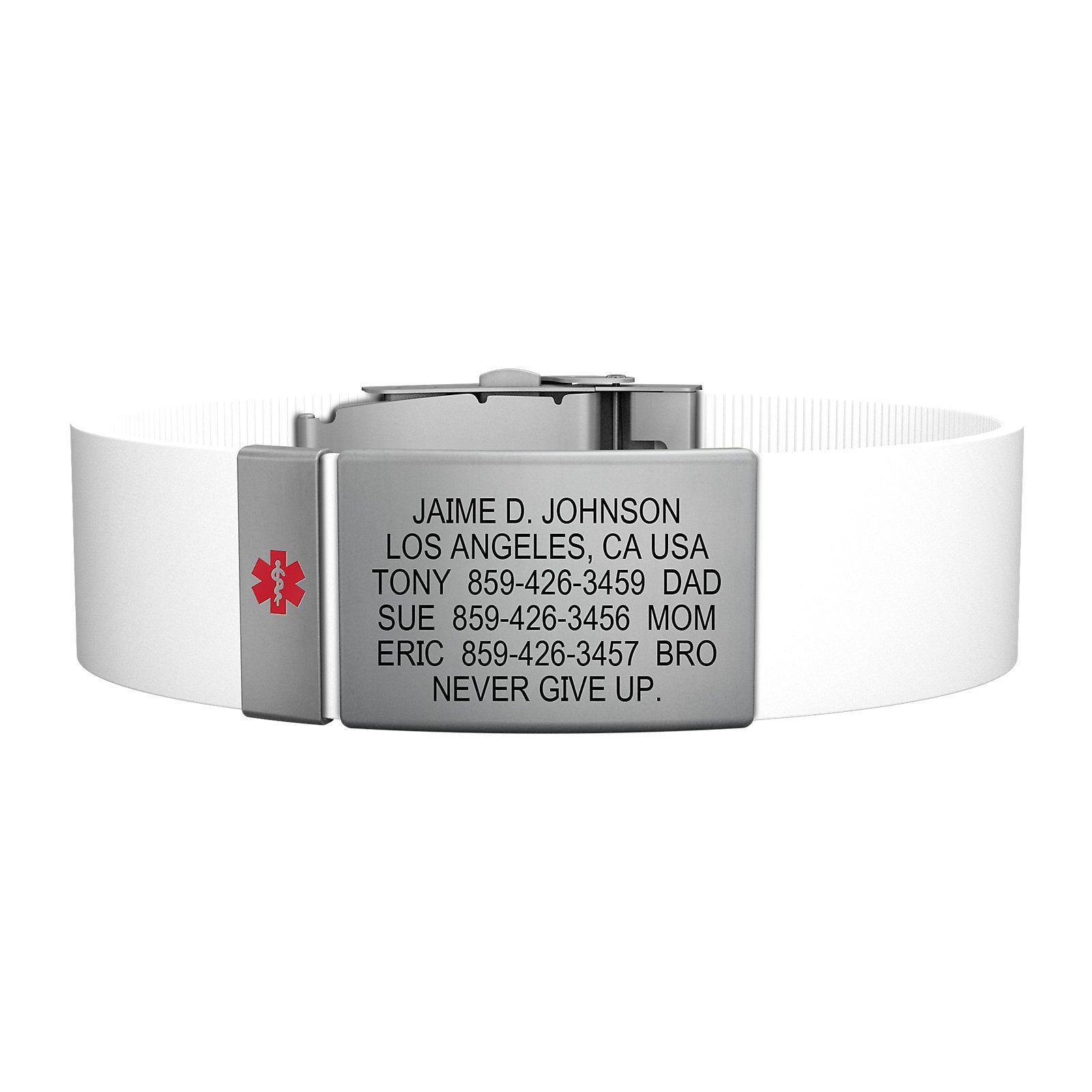 The Wrist ID Elite 19mm Medical Slate Silicone Clasp