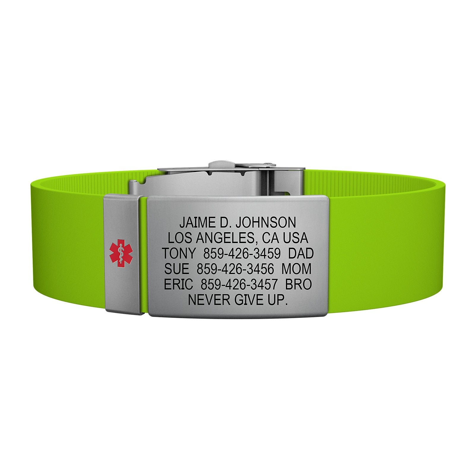 The Wrist ID Elite 19mm Medical Slate Silicone Clasp