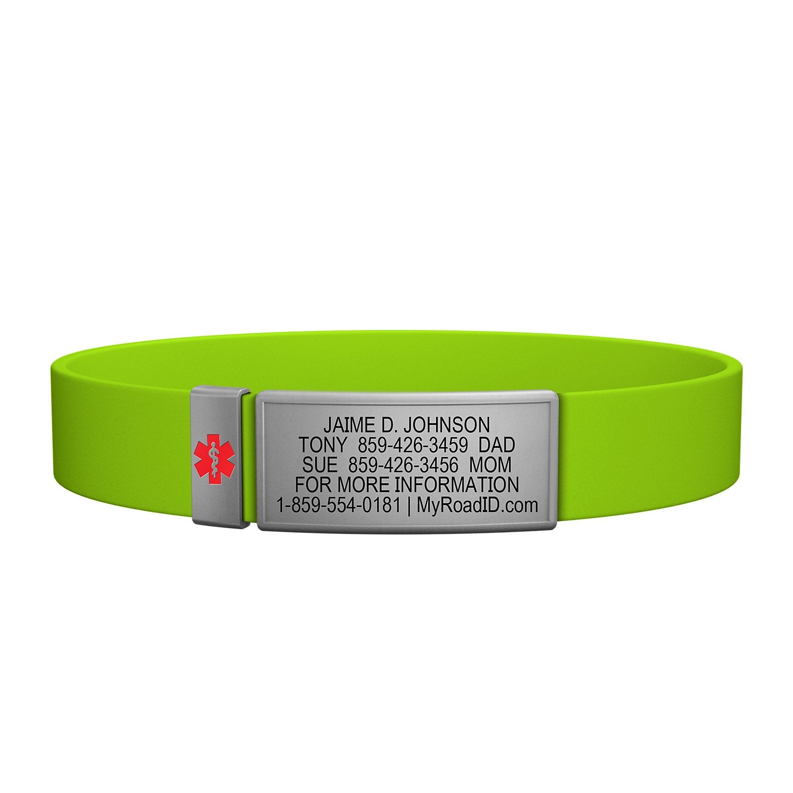 The Wrist ID Stretch 13mm Medical Slate Rugged Silicone