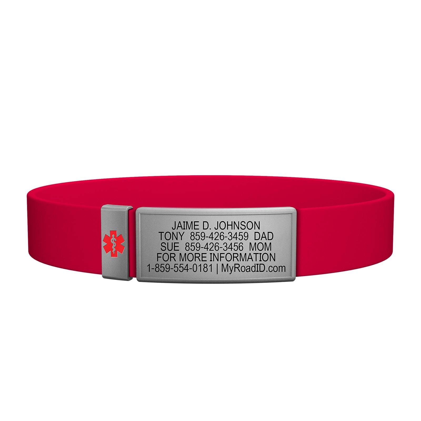 The Wrist ID Stretch 13mm Medical Slate Rugged Silicone