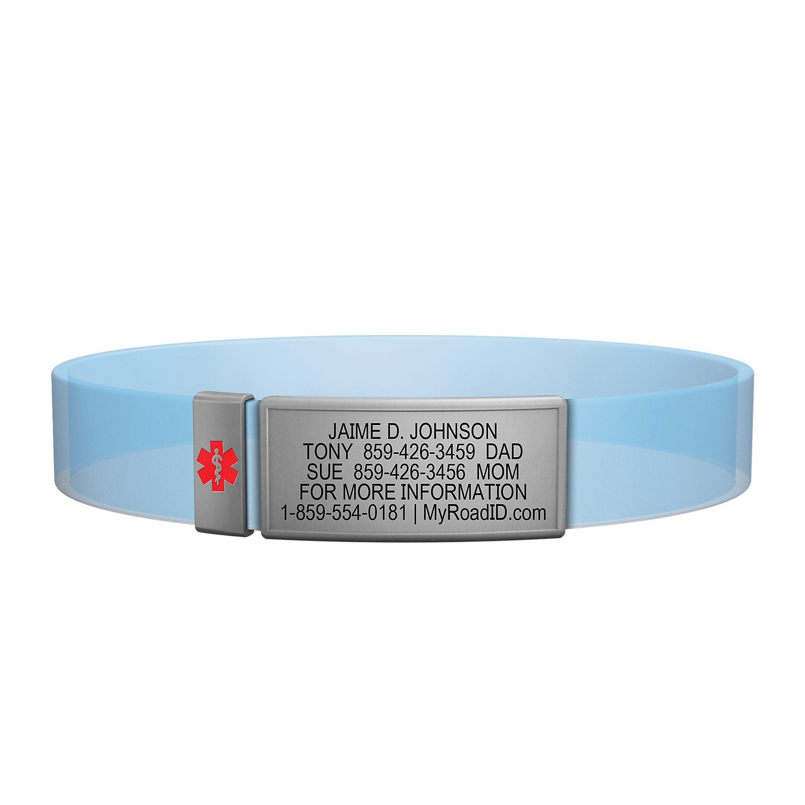 The Wrist ID Stretch 13mm Medical Slate Rugged Silicone