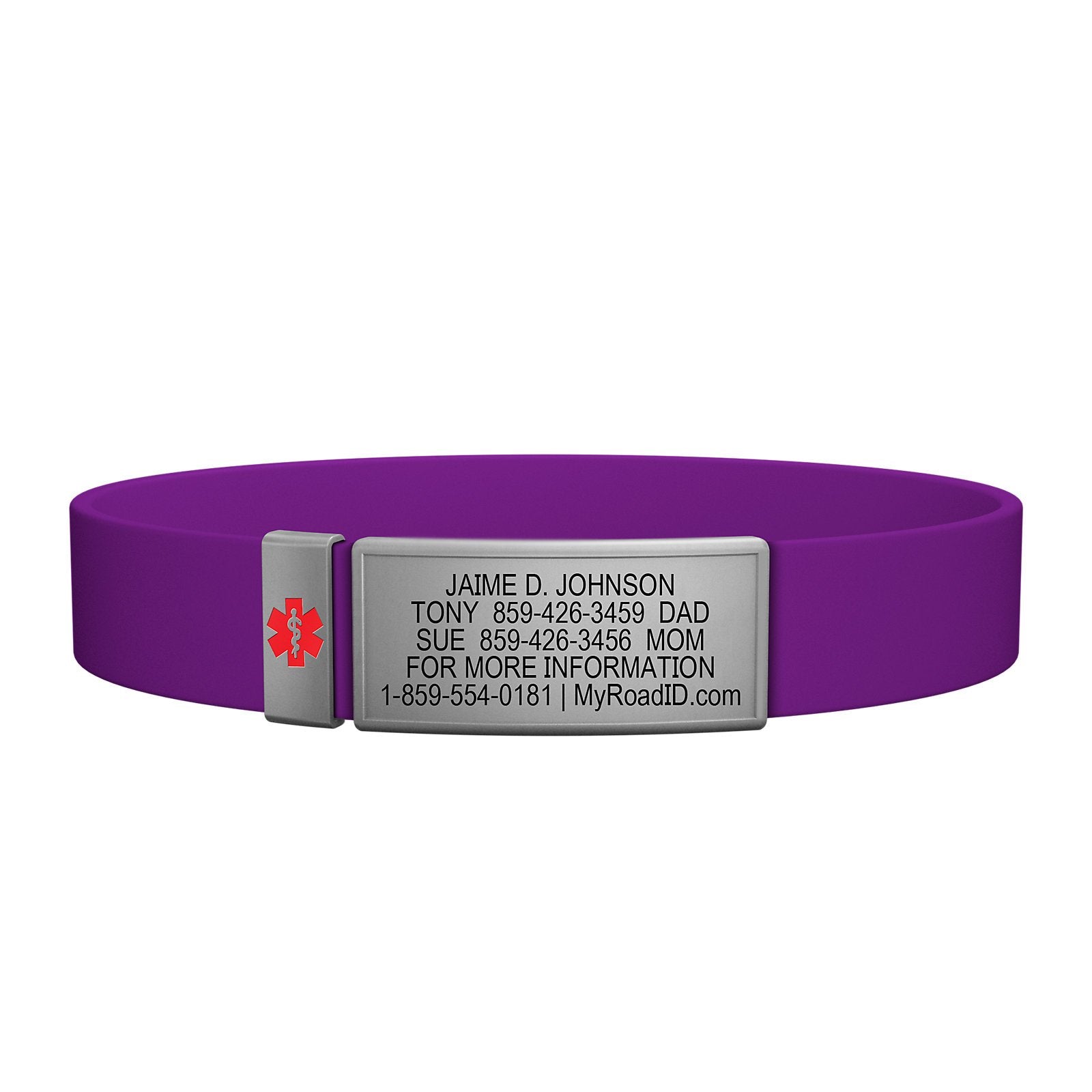 The Wrist ID Stretch 13mm Medical Slate Rugged Silicone