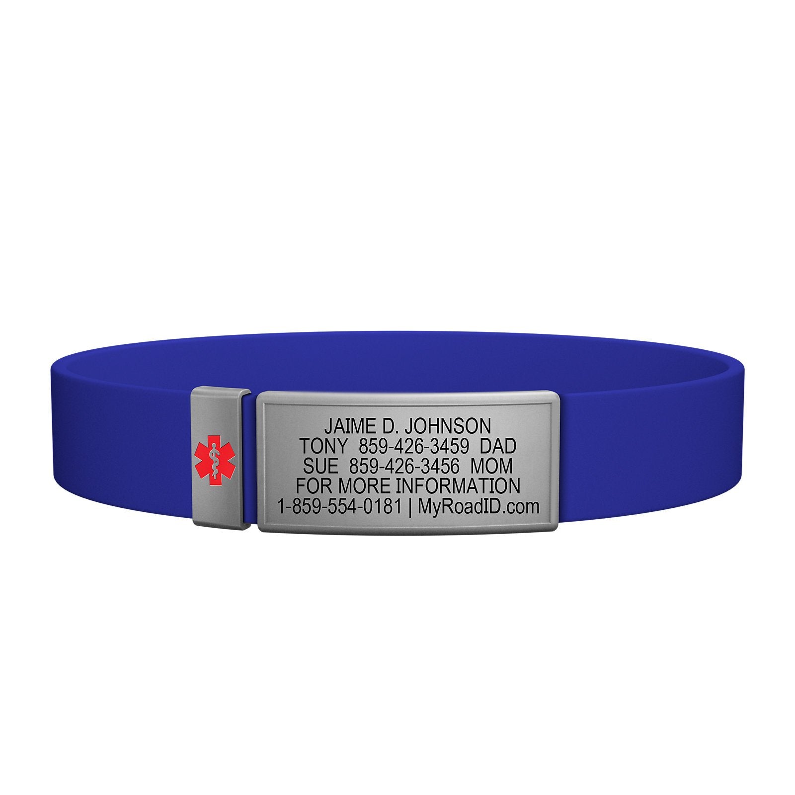 The Wrist ID Stretch 13mm Medical Slate Rugged Silicone