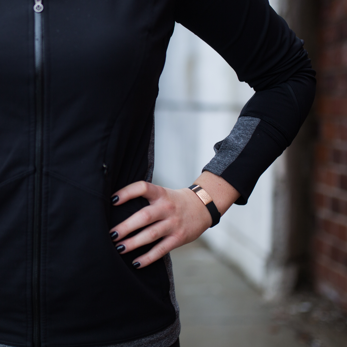 The Wrist ID Elite 13mm Slate Silicone Pin-Tuck