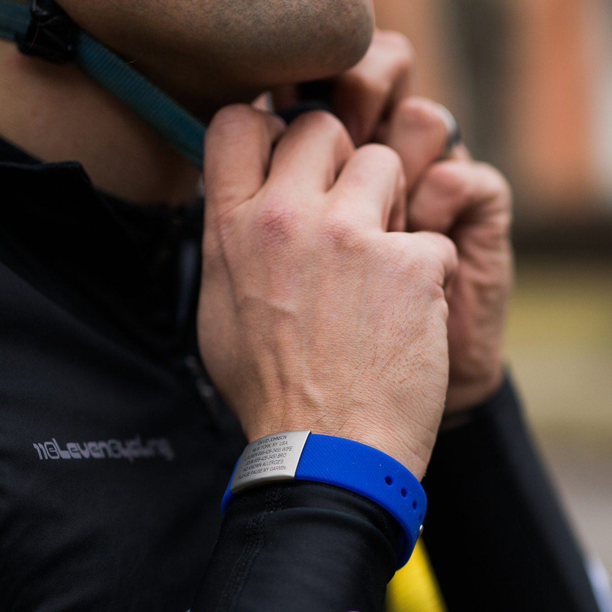 The Wrist ID Elite 19mm Graphite Silicone Pin-Tuck